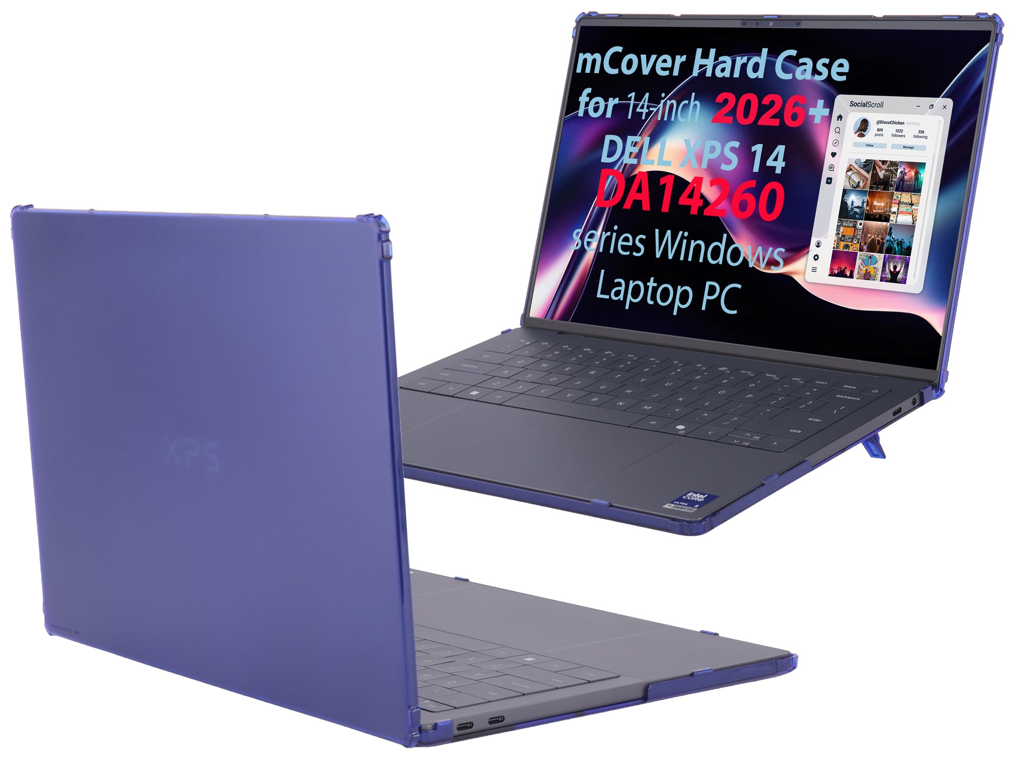 mCover Case ONLY Compatible with 2026 or Newer 14-inch Dell XPS 14 DA14260 Windows Laptop PC (Without 360 ° Hinge, NOT Fitting Any Other Dell Models)