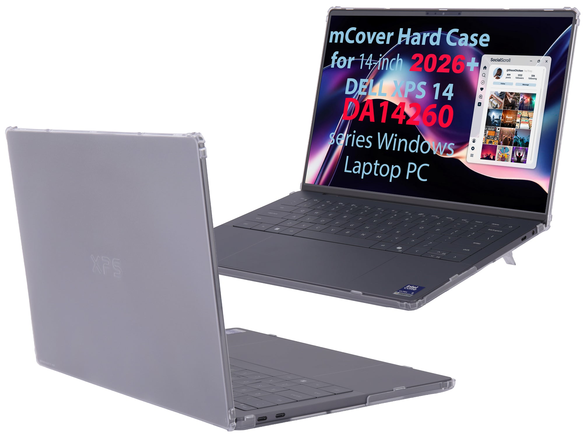 mCover Case ONLY Compatible with 2026 or Newer 14-inch Dell XPS 14 DA14260 Windows Laptop PC (Without 360 ° Hinge, NOT Fitting Any Other Dell Models)