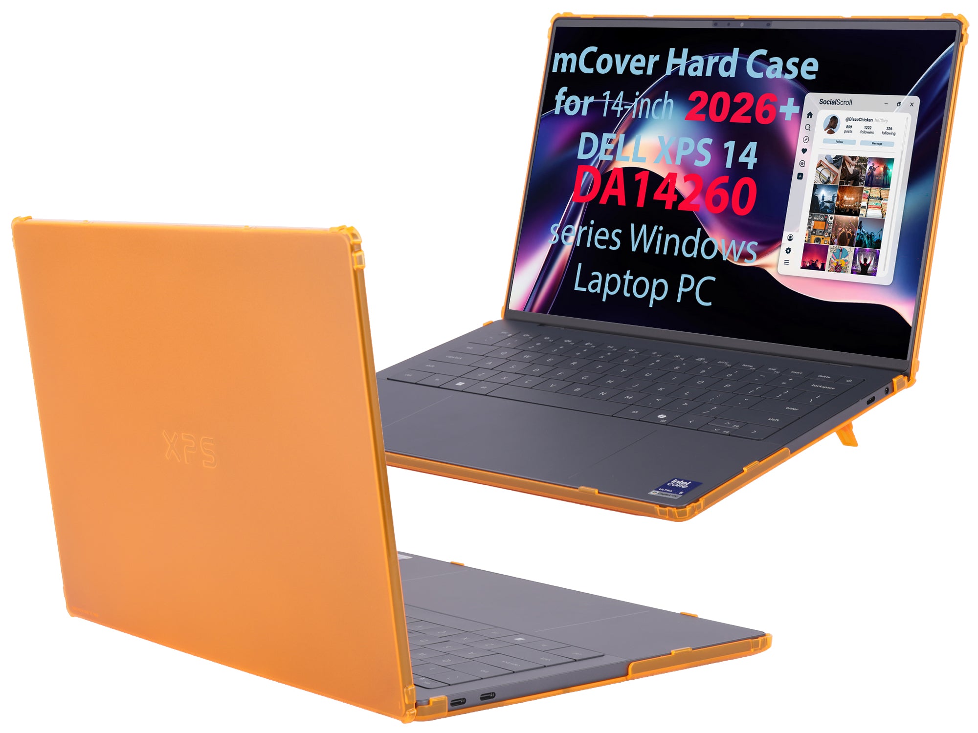 mCover Case ONLY Compatible with 2026 or Newer 14-inch Dell XPS 14 DA14260 Windows Laptop PC (Without 360 ° Hinge, NOT Fitting Any Other Dell Models)