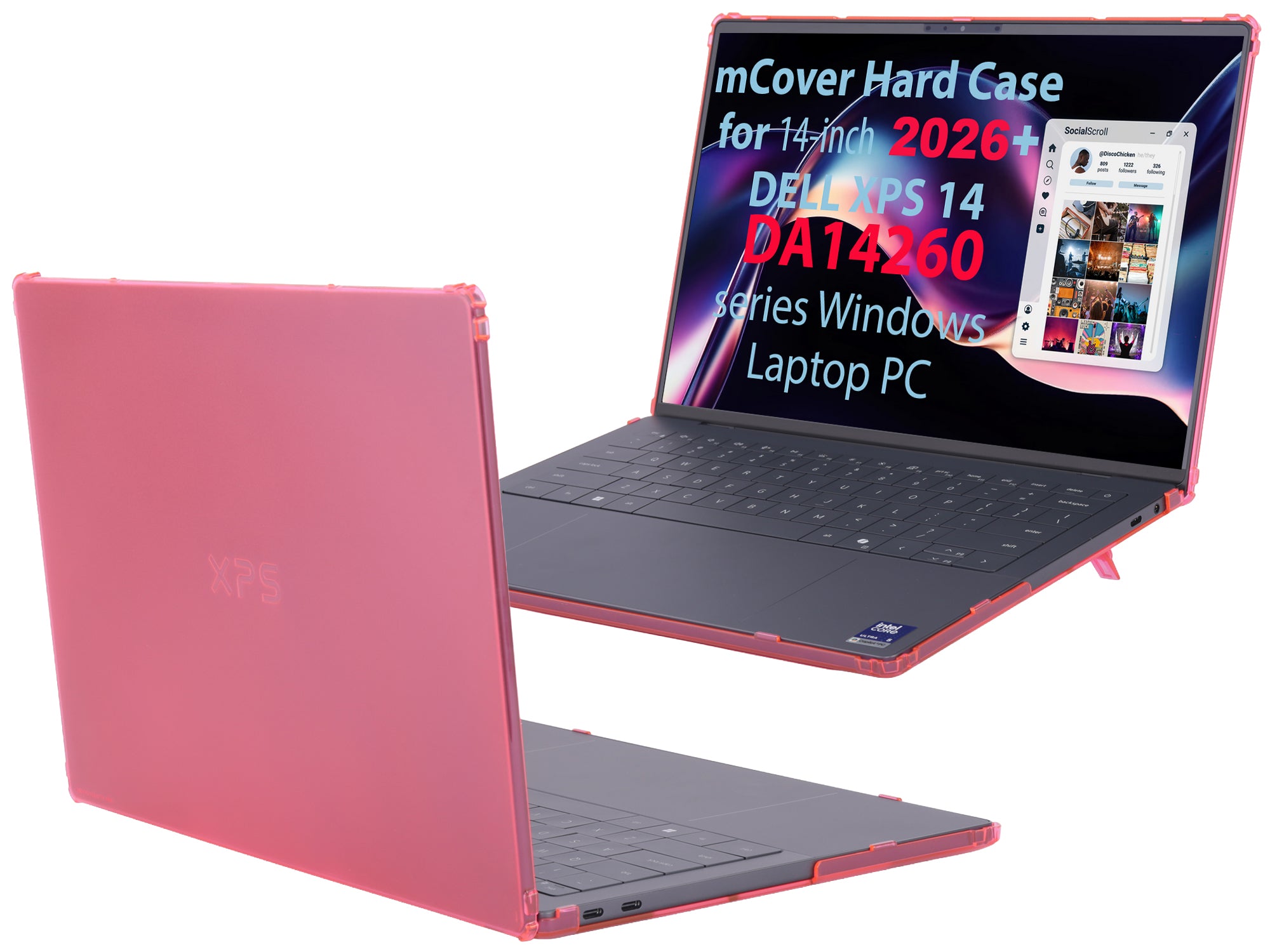 mCover Case ONLY Compatible with 2026 or Newer 14-inch Dell XPS 14 DA14260 Windows Laptop PC (Without 360 ° Hinge, NOT Fitting Any Other Dell Models)