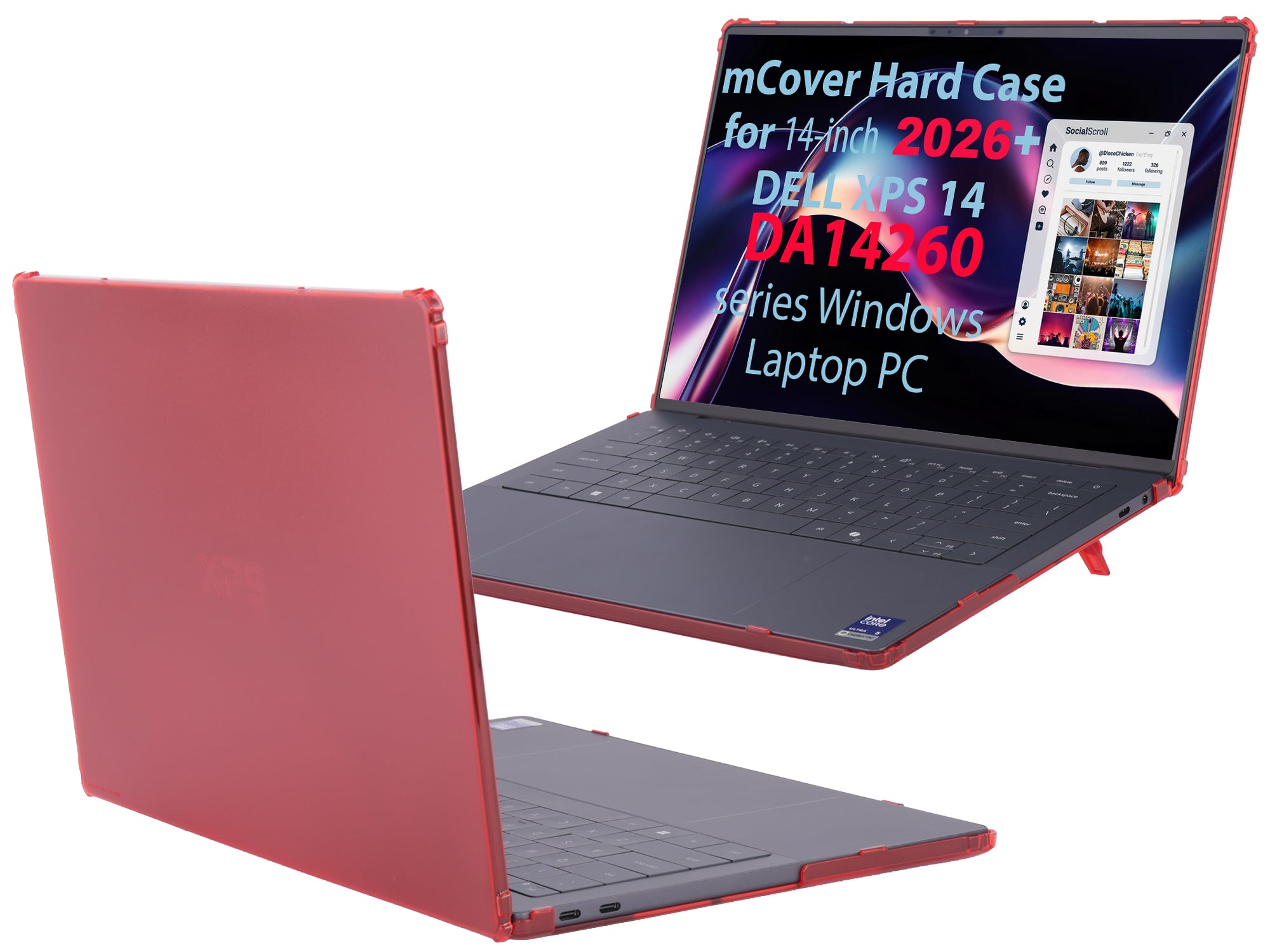 mCover Case ONLY Compatible with 2026 or Newer 14-inch Dell XPS 14 DA14260 Windows Laptop PC (Without 360 ° Hinge, NOT Fitting Any Other Dell Models)