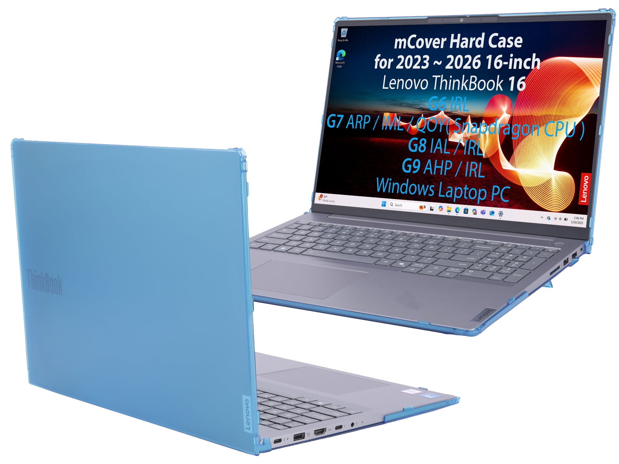 mCover Case ONLY Compatible for 2023-2026 16" Lenovo ThinkBook 16 G6 / G7 / G8 / G9 Series Windows Notebook PC(NOT Fitting Any Other Lenovo Models)
