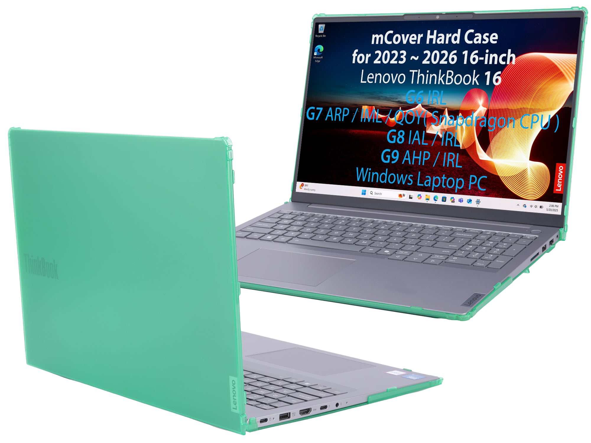 mCover Case ONLY Compatible for 2023-2026 16" Lenovo ThinkBook 16 G6 / G7 / G8 / G9 Series Windows Notebook PC(NOT Fitting Any Other Lenovo Models)