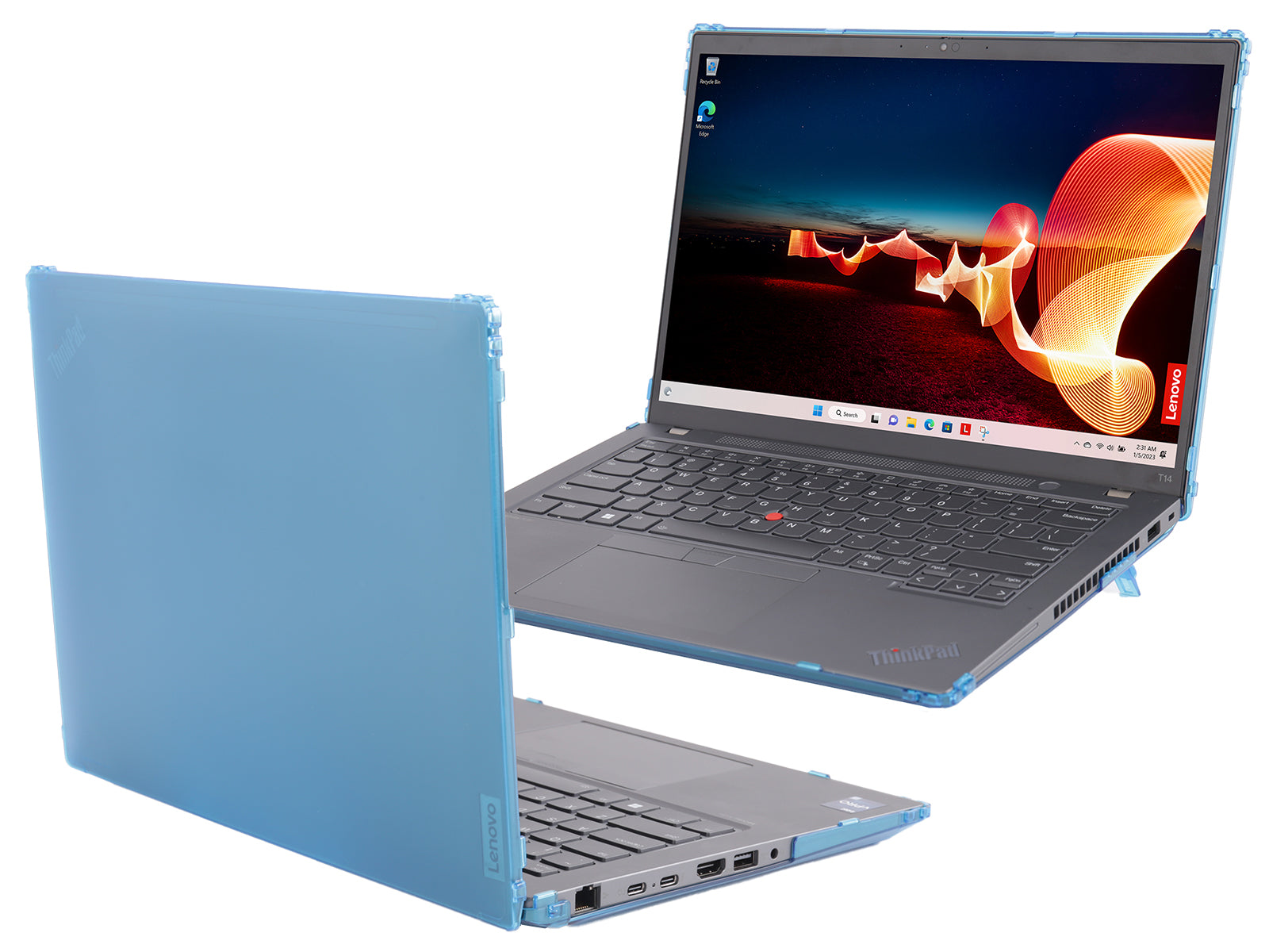 mCover Hard Case ONLY Compatible for 2023-2024 14" ThinkPad T14 Gen 3 / 4 , P14s Gen 4 (with 180-degree hinge) Windows Notebook PC (with 180° Hinge, NOT Fitting Any Other Lenovo Models)