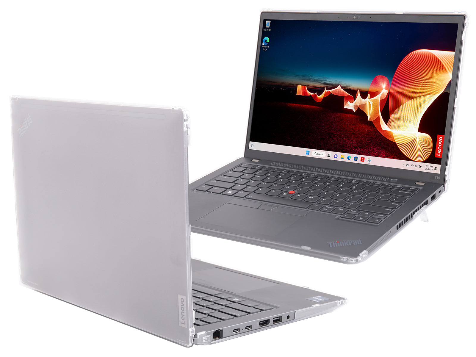 mCover Hard Case ONLY Compatible for 2023-2024 14" ThinkPad T14 Gen 3 / 4 , P14s Gen 4 (with 180-degree hinge) Windows Notebook PC (with 180° Hinge, NOT Fitting Any Other Lenovo Models)