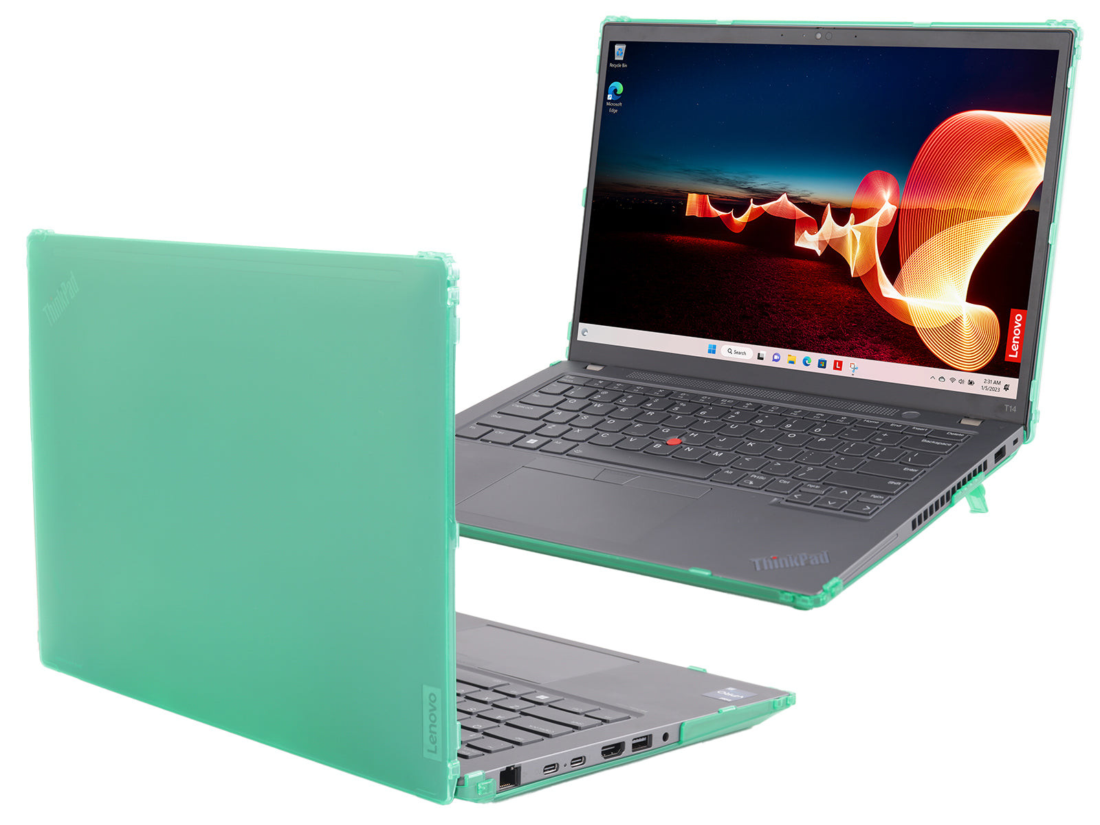 mCover Hard Case ONLY Compatible for 2023-2024 14" ThinkPad T14 Gen 3 / 4 , P14s Gen 4 (with 180-degree hinge) Windows Notebook PC (with 180° Hinge, NOT Fitting Any Other Lenovo Models)