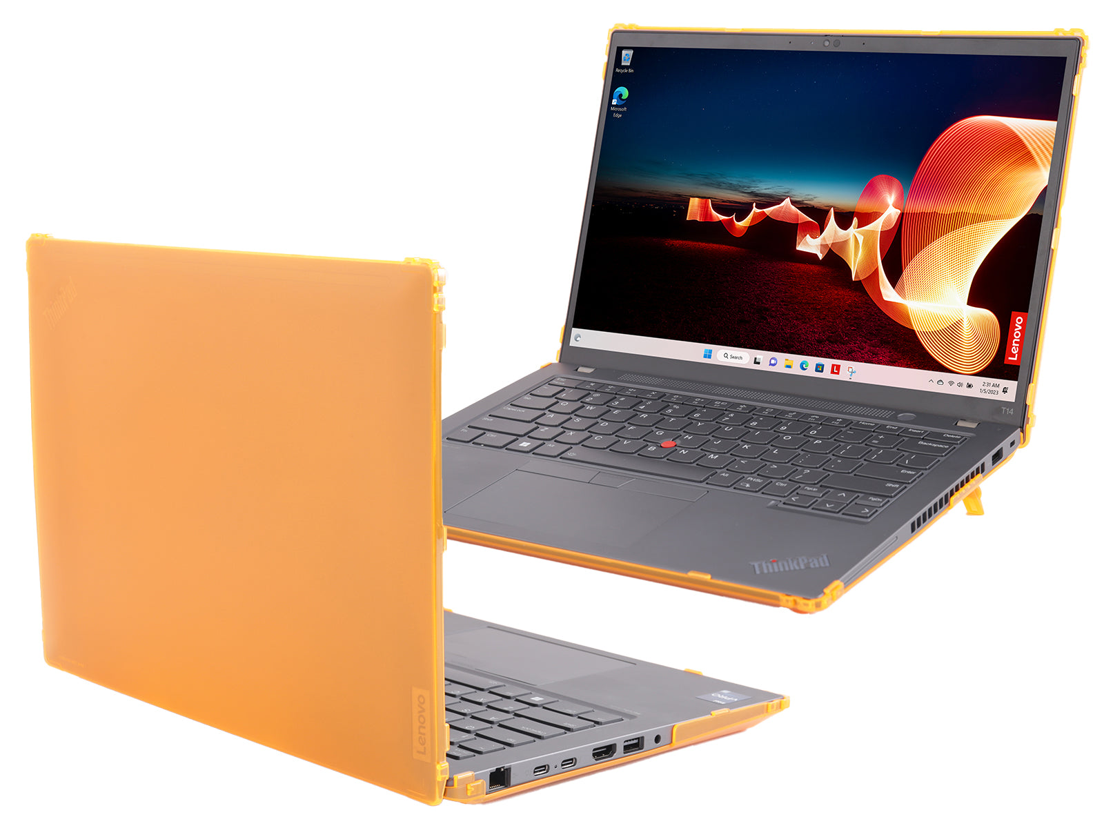 mCover Hard Case ONLY Compatible for 2023-2024 14" ThinkPad T14 Gen 3 / 4 , P14s Gen 4 (with 180-degree hinge) Windows Notebook PC (with 180° Hinge, NOT Fitting Any Other Lenovo Models)