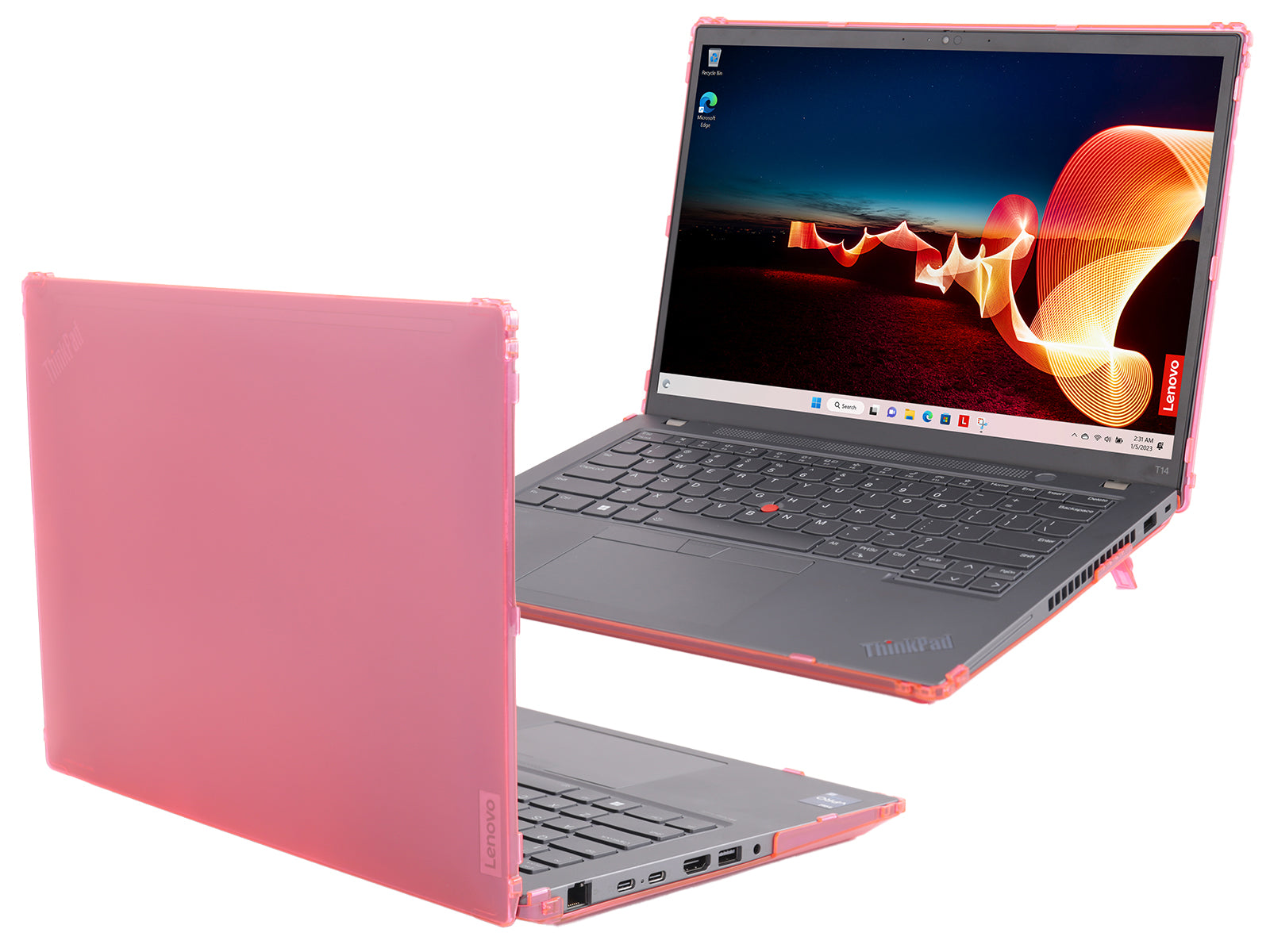 mCover Hard Case ONLY Compatible for 2023-2024 14" ThinkPad T14 Gen 3 / 4 , P14s Gen 4 (with 180-degree hinge) Windows Notebook PC (with 180° Hinge, NOT Fitting Any Other Lenovo Models)