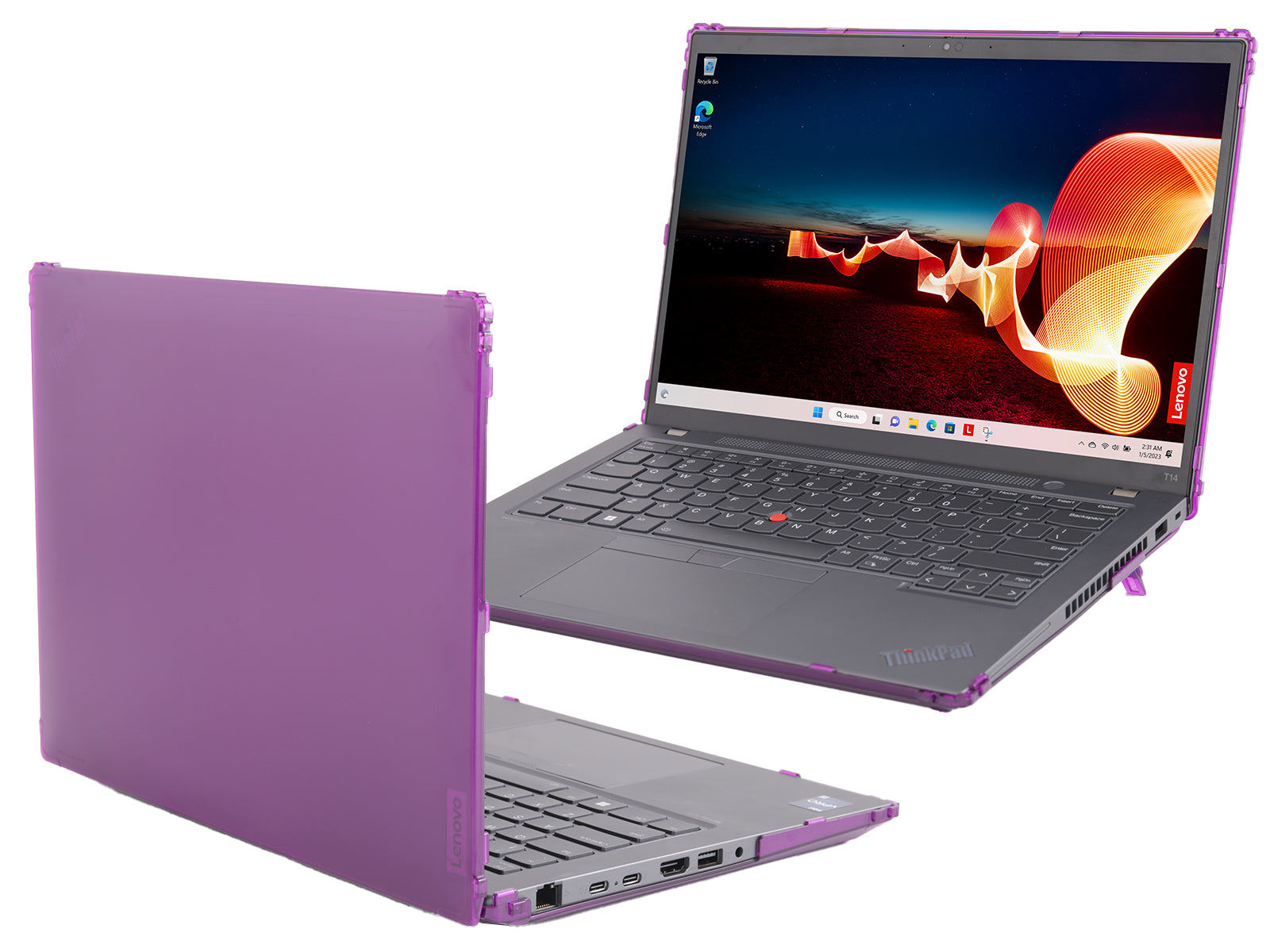 mCover Hard Case ONLY Compatible for 2023-2024 14" ThinkPad T14 Gen 3 / 4 , P14s Gen 4 (with 180-degree hinge) Windows Notebook PC (with 180° Hinge, NOT Fitting Any Other Lenovo Models)