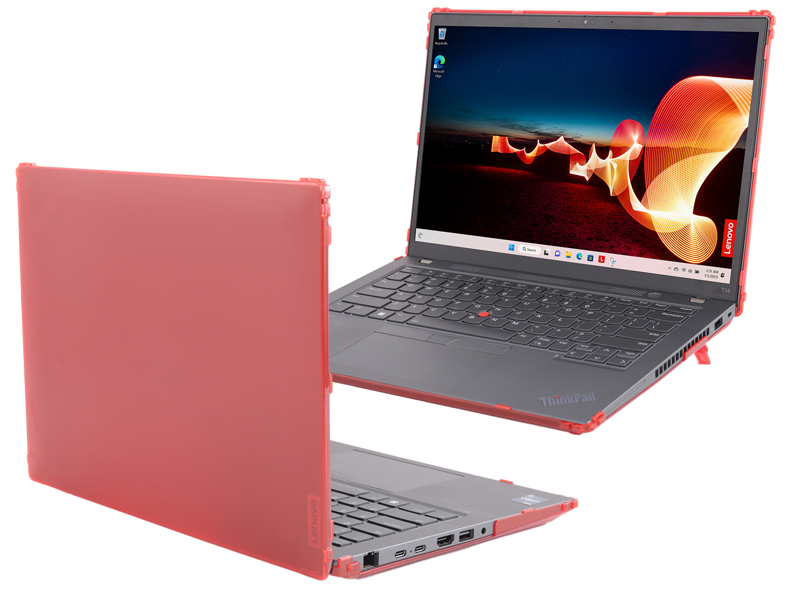 mCover Hard Case ONLY Compatible for 2023-2024 14" ThinkPad T14 Gen 3 / 4 , P14s Gen 4 (with 180-degree hinge) Windows Notebook PC (with 180° Hinge, NOT Fitting Any Other Lenovo Models)