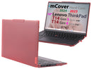 mCover Hard Case ONLY Compatible for 2024-2025 14" Lenovo ThinkPad T14 Gen 5/6 and P14s Gen 5/6 (AMD) Windows Notebook PC (with 180° Hinge, NOT Fitting Any Other Lenovo Models)