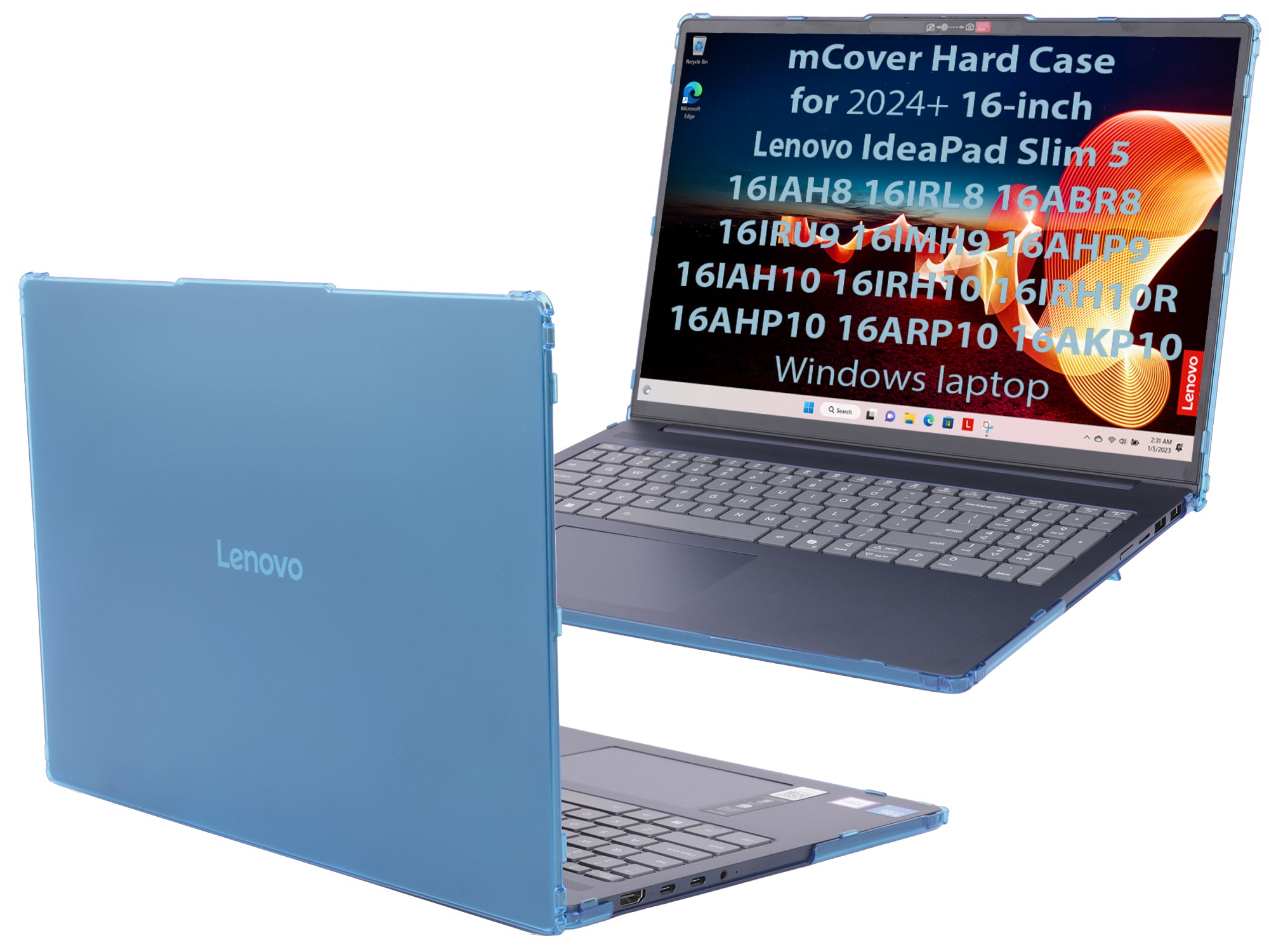 mCover Case ONLY Compatible for 2024-2026 16" Lenovo IdeaPad Slim 5 16AHP10 16ARP10 16AKP10 16IRH10 16IAH10 16IRU9 16ABR8 Series Windows Computers(NOT for Other Lenovo Models)