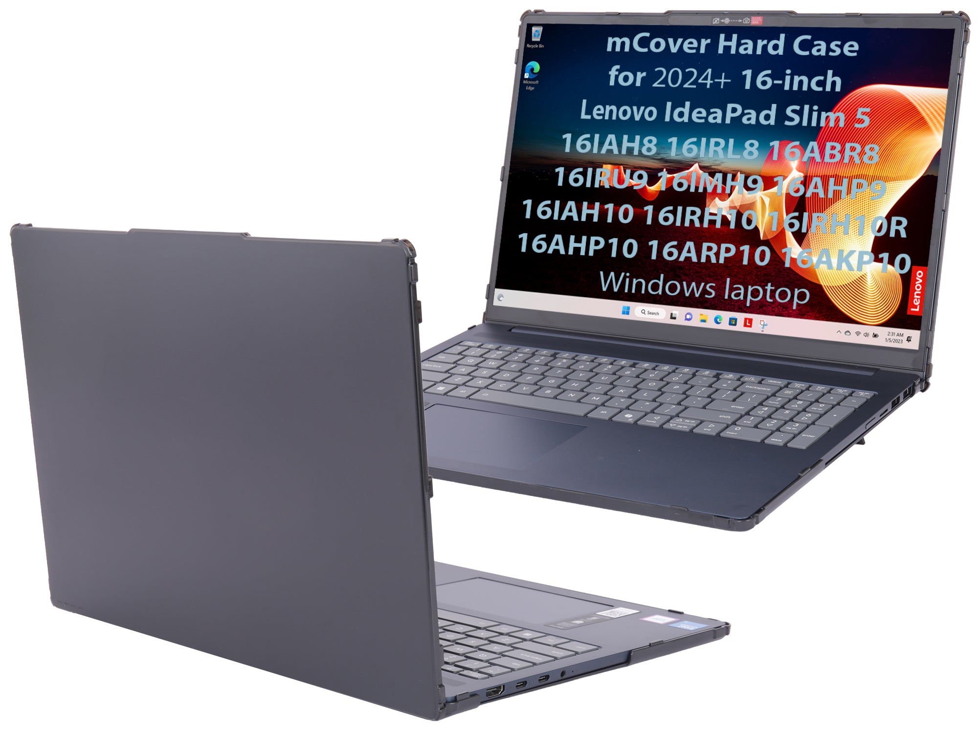 mCover Case ONLY Compatible for 2024-2026 16" Lenovo IdeaPad Slim 5 16AHP10 16ARP10 16AKP10 16IRH10 16IAH10 16IRU9 16ABR8 Series Windows Computers(NOT for Other Lenovo Models)