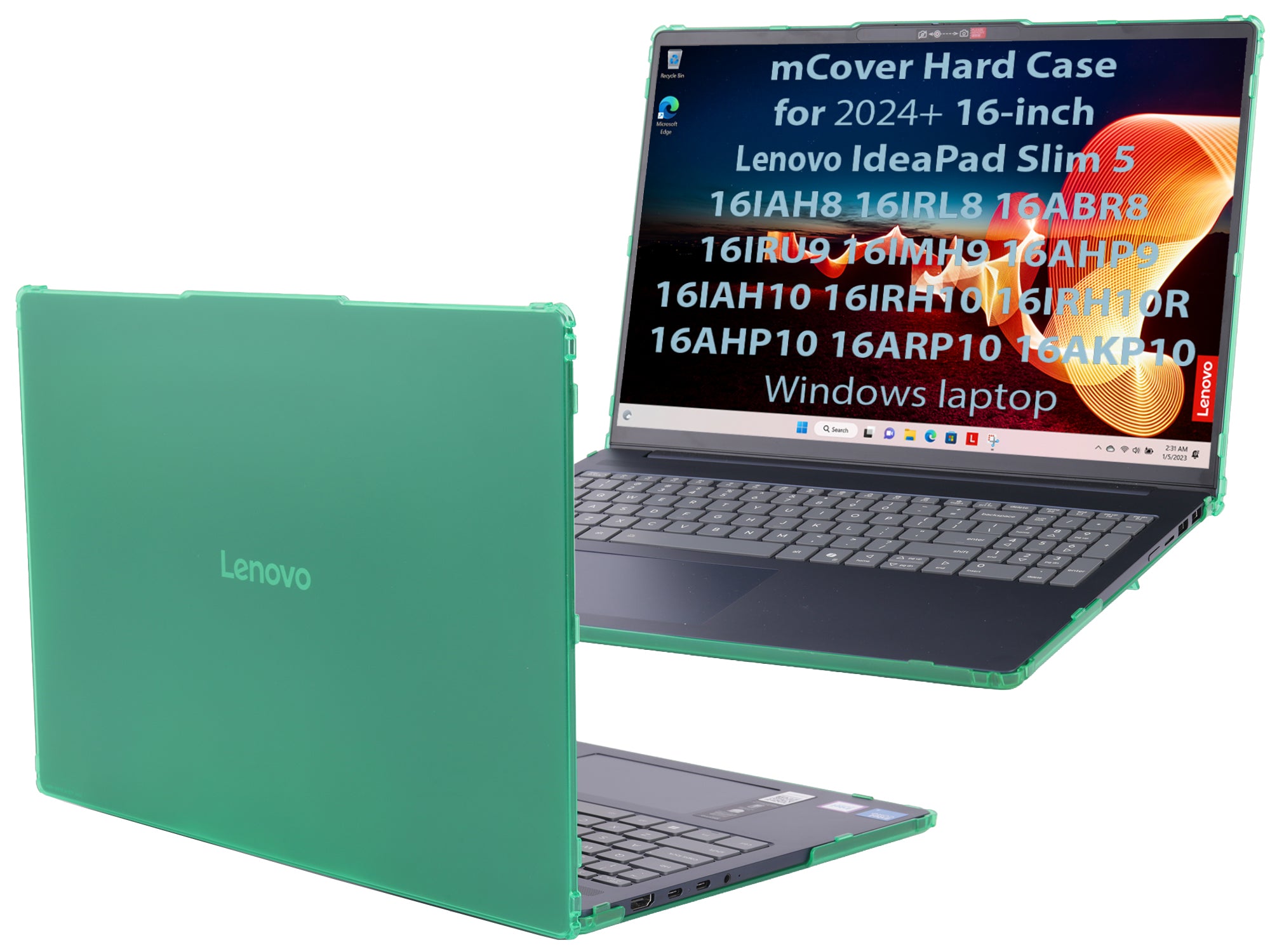 mCover Case ONLY Compatible for 2024-2026 16" Lenovo IdeaPad Slim 5 16AHP10 16ARP10 16AKP10 16IRH10 16IAH10 16IRU9 16ABR8 Series Windows Computers(NOT for Other Lenovo Models)