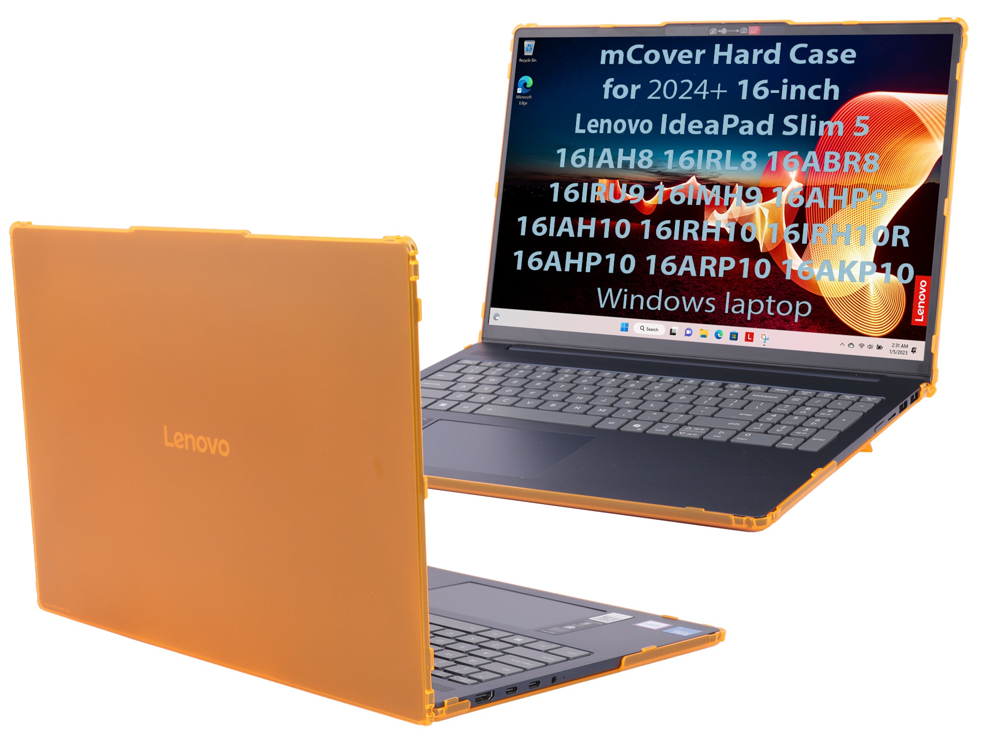 mCover Case ONLY Compatible for 2024-2026 16" Lenovo IdeaPad Slim 5 16AHP10 16ARP10 16AKP10 16IRH10 16IAH10 16IRU9 16ABR8 Series Windows Computers(NOT for Other Lenovo Models)