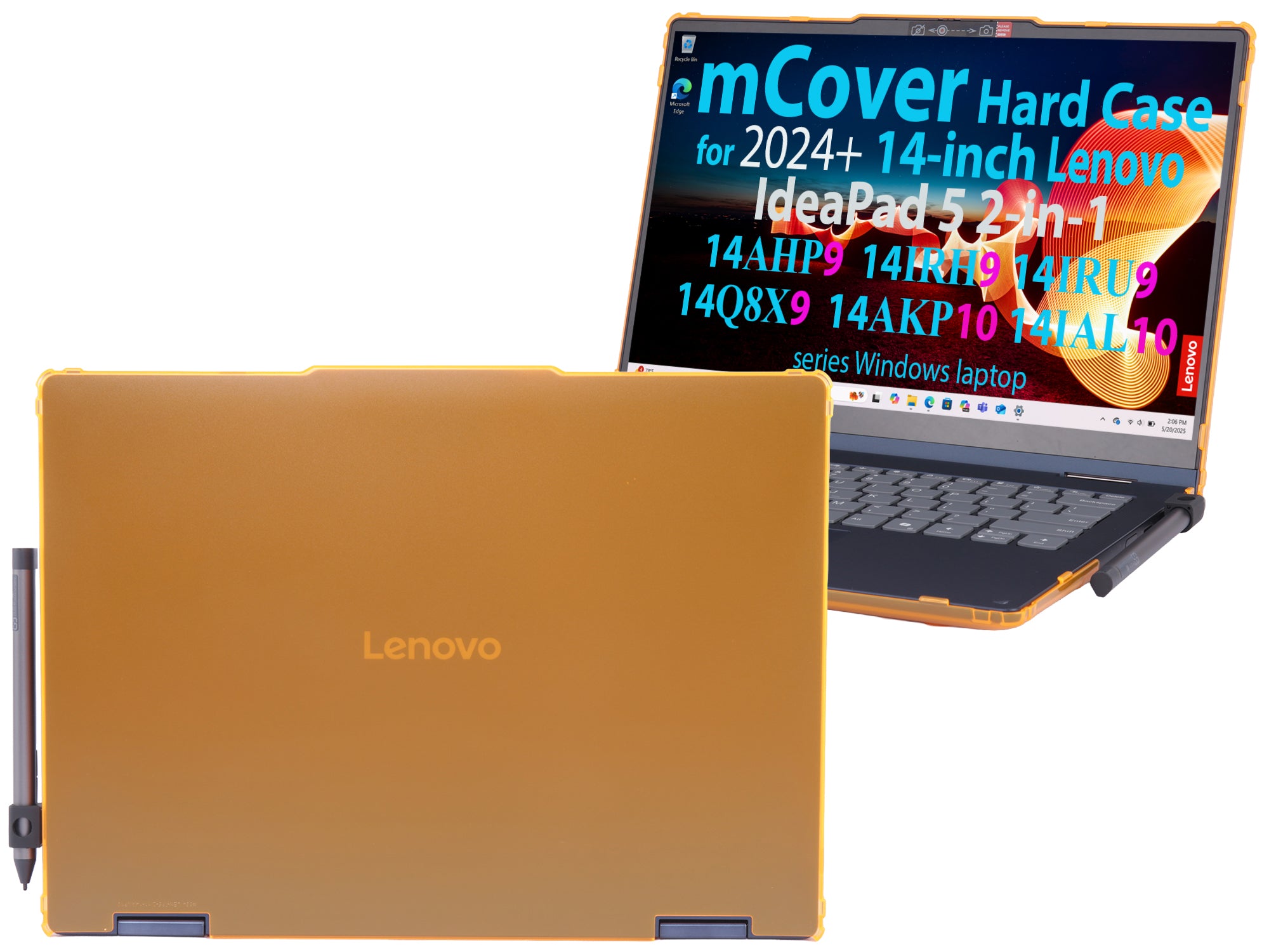 mCover case ONLY Compatible for 2024+ 14-inch Lenovo IdeaPad 5 2-in-1 14IAL10 / 14AKP10 / 14AHP9 / 14IRU9 / 14IRH9 / 14Q8X9 Series Windows Notebook PC(NOT Fitting Any Other Models)