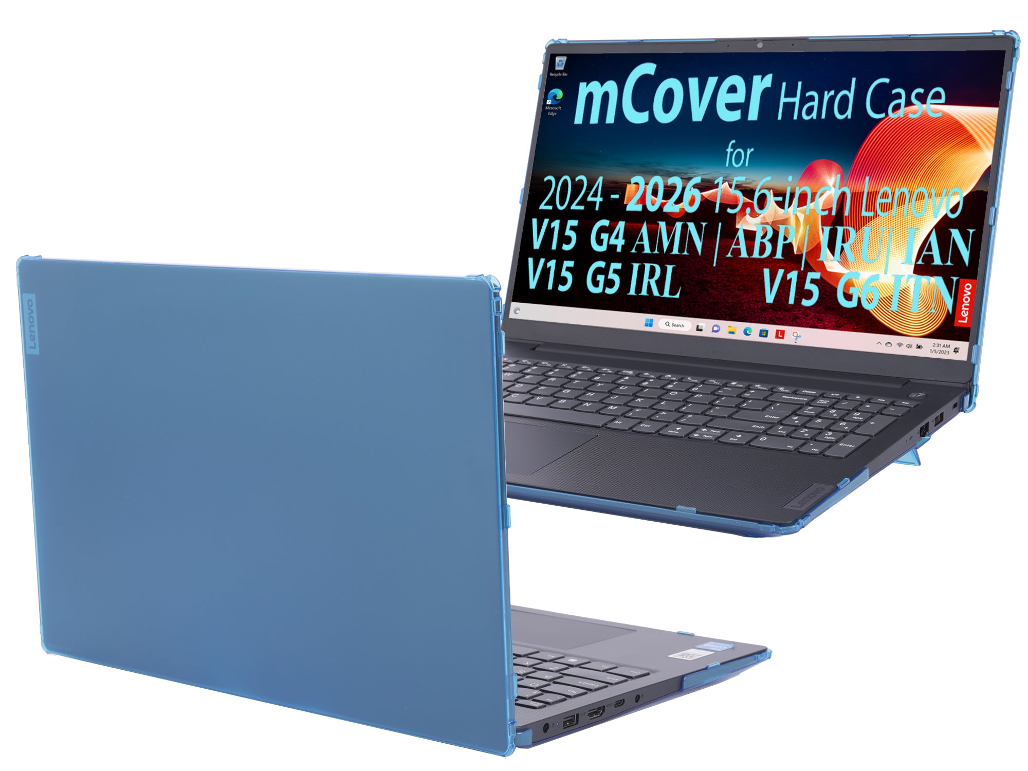 mCover Case ONLY Compatible for 2024-2026 15.6" Lenovo V15 G4 / G5 / G6 Series Windows Notebook PC(with 180° Hinge, NOT Fitting Any Other Lenovo Models)