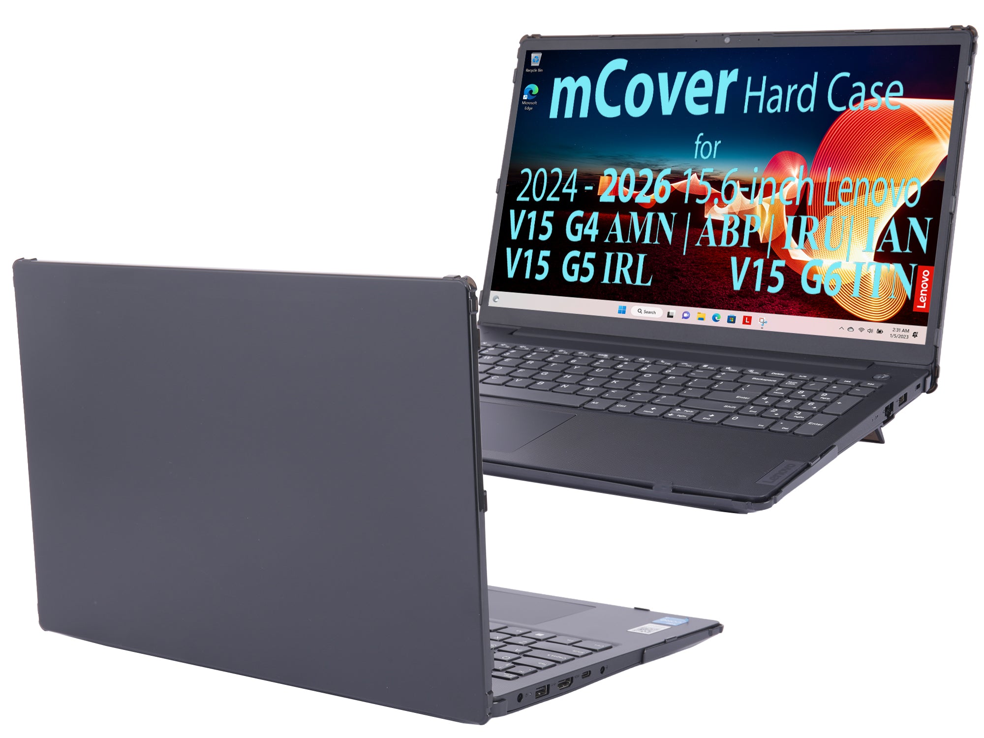 mCover Case ONLY Compatible for 2024-2026 15.6" Lenovo V15 G4 / G5 / G6 Series Windows Notebook PC(with 180° Hinge, NOT Fitting Any Other Lenovo Models)