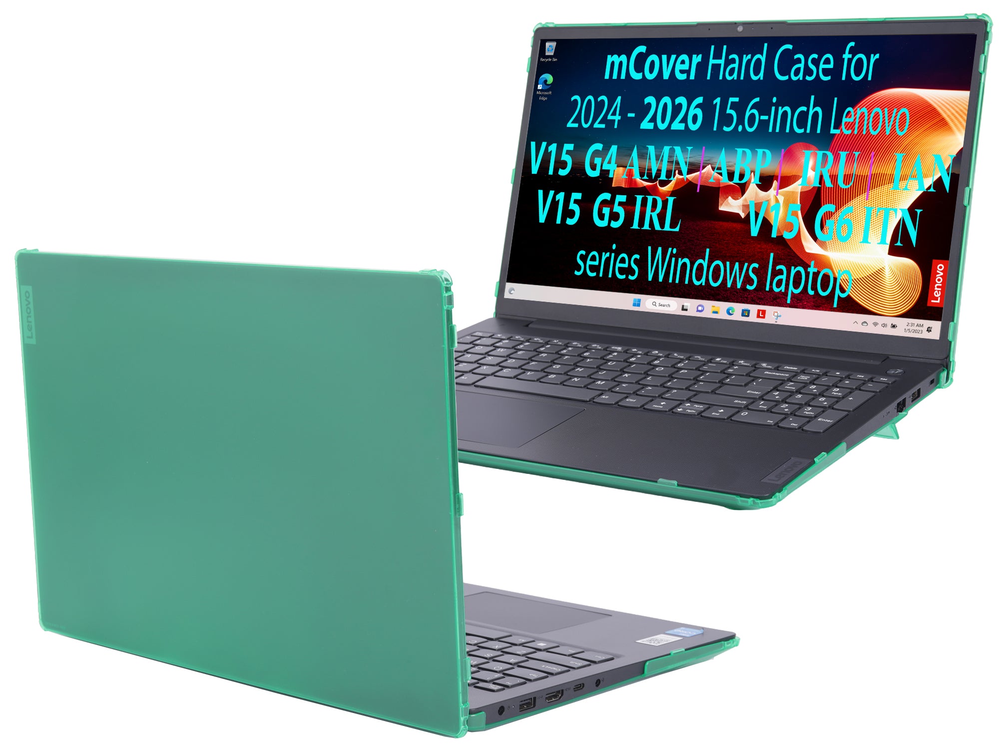 mCover Case ONLY Compatible for 2024-2026 15.6" Lenovo V15 G4 / G5 / G6 Series Windows Notebook PC(with 180° Hinge, NOT Fitting Any Other Lenovo Models)