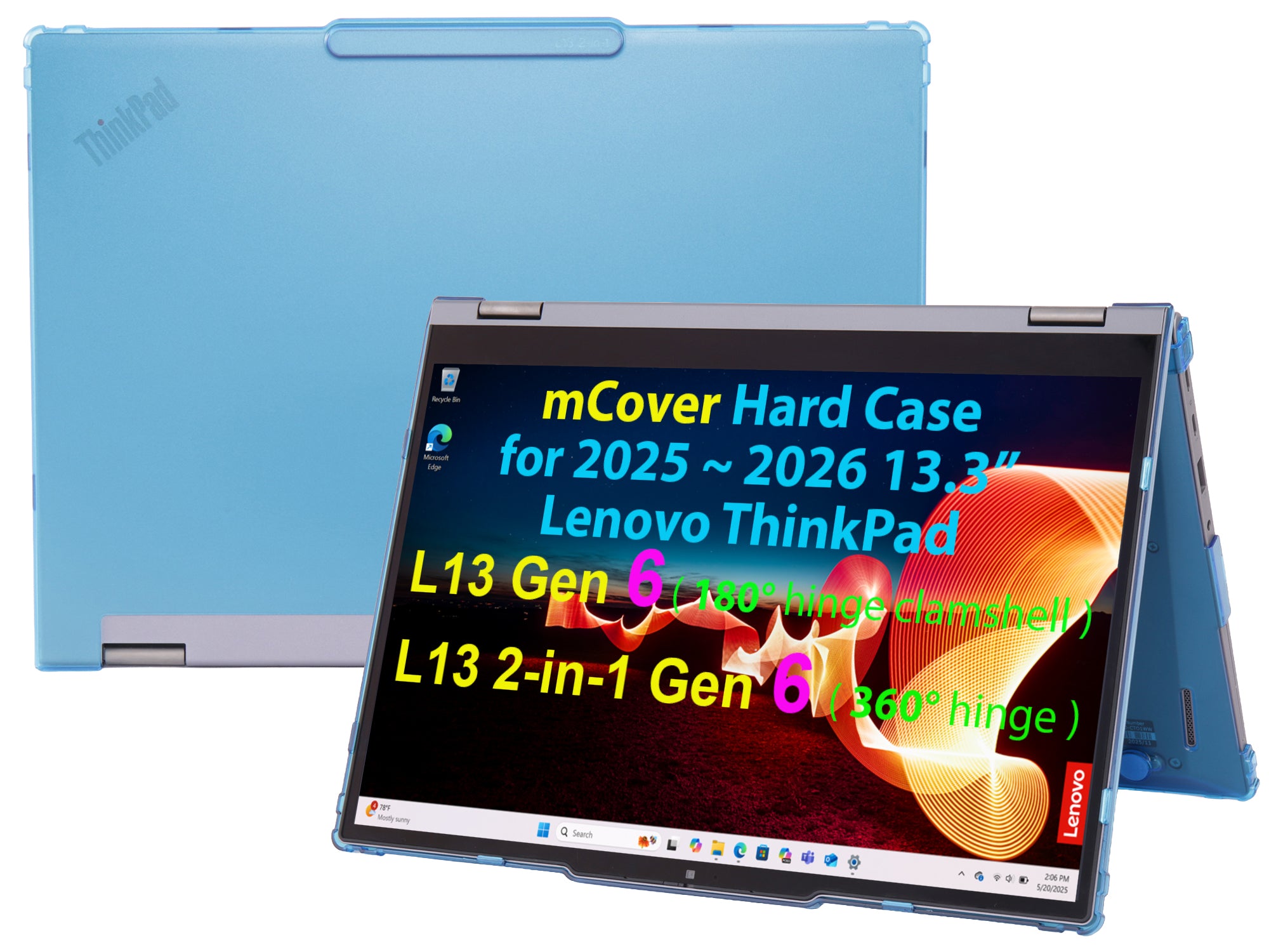 mCover Case Compatible ONLY for 2025-2026 13.3" Lenovo ThinkPad L13 Gen 6 (Clamshell or 2-in-1) Windows Laptop PC (NOT Fitting Any Other Lenovo Models)