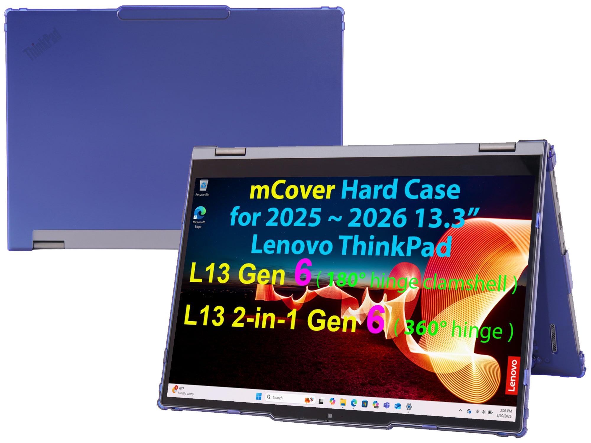 mCover Case Compatible ONLY for 2025-2026 13.3" Lenovo ThinkPad L13 Gen 6 (Clamshell or 2-in-1) Windows Laptop PC (NOT Fitting Any Other Lenovo Models)