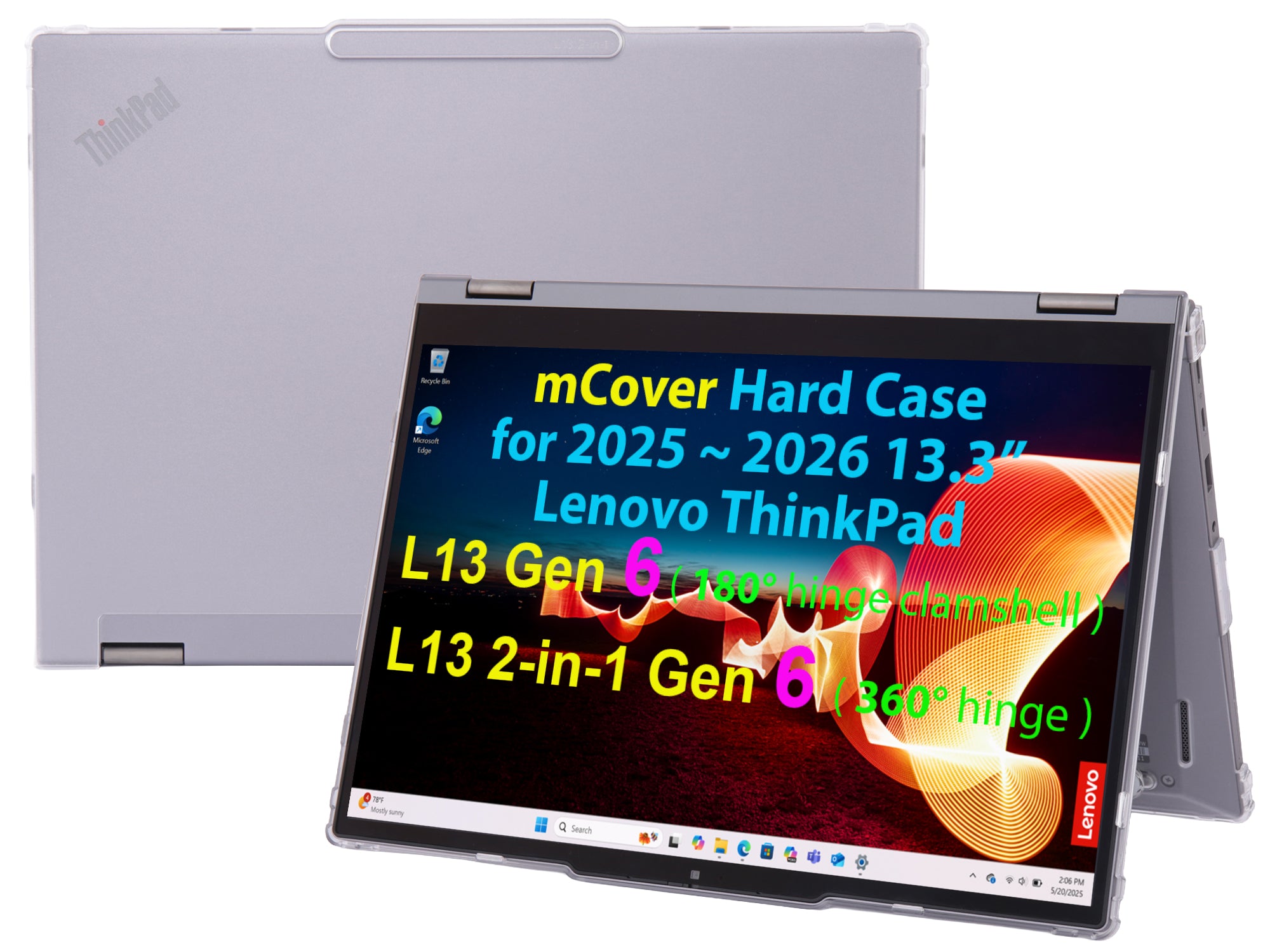 mCover Case Compatible ONLY for 2025-2026 13.3" Lenovo ThinkPad L13 Gen 6 (Clamshell or 2-in-1) Windows Laptop PC (NOT Fitting Any Other Lenovo Models)