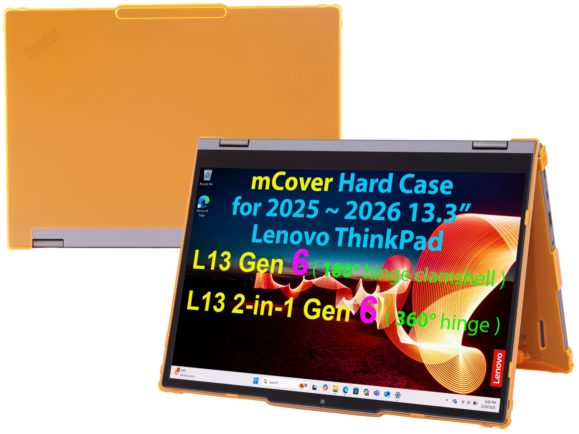 mCover Case Compatible ONLY for 2025-2026 13.3" Lenovo ThinkPad L13 Gen 6 (Clamshell or 2-in-1) Windows Laptop PC (NOT Fitting Any Other Lenovo Models)