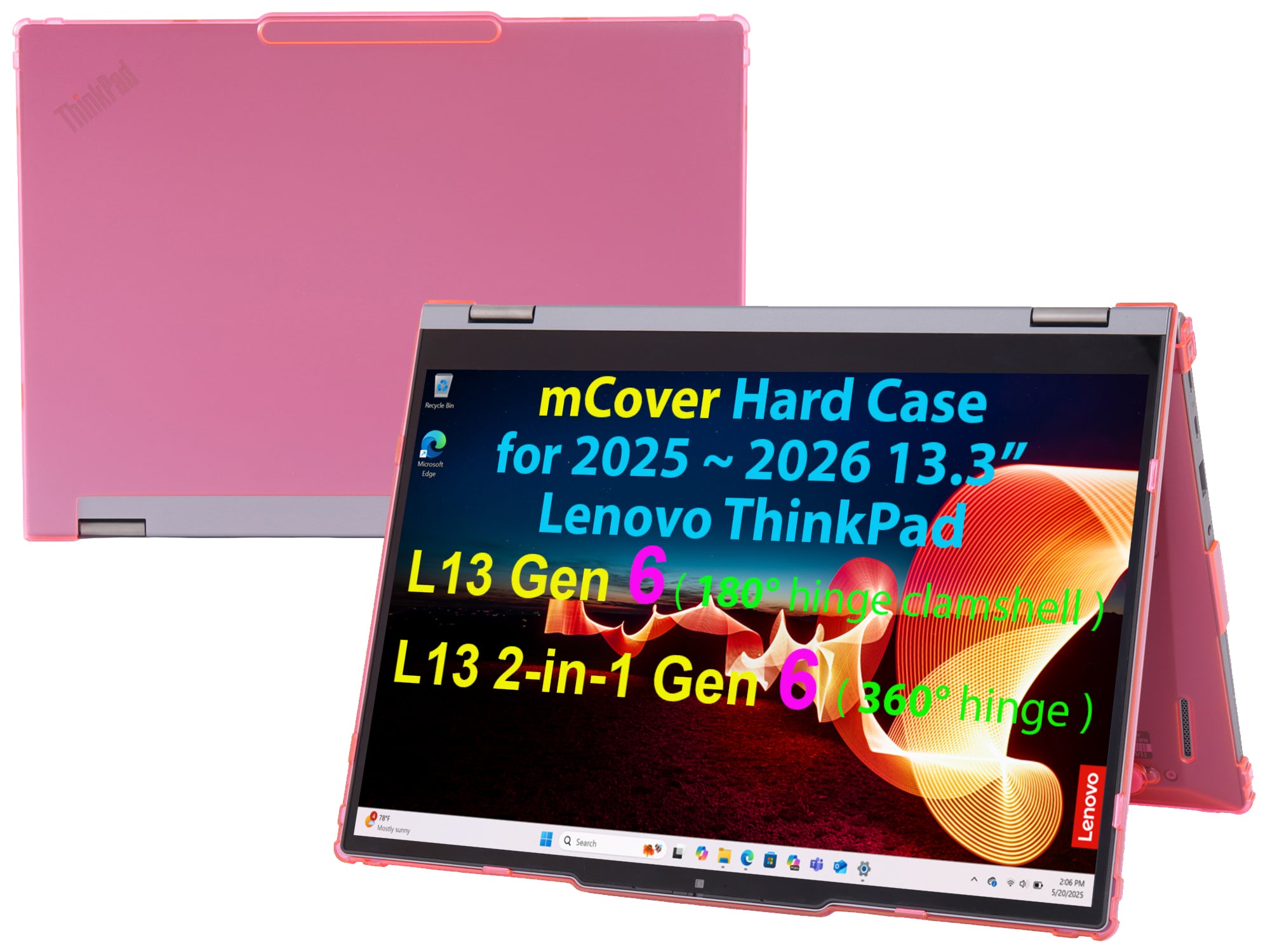 mCover Case Compatible ONLY for 2025-2026 13.3" Lenovo ThinkPad L13 Gen 6 (Clamshell or 2-in-1) Windows Laptop PC (NOT Fitting Any Other Lenovo Models)