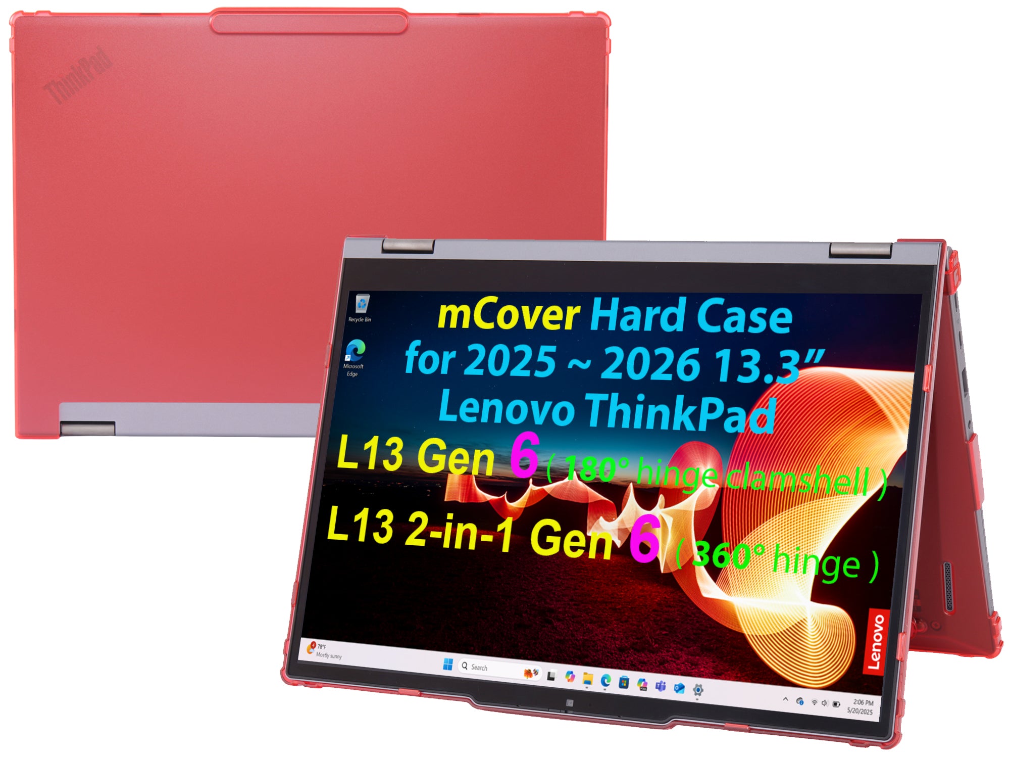 mCover Case Compatible ONLY for 2025-2026 13.3" Lenovo ThinkPad L13 Gen 6 (Clamshell or 2-in-1) Windows Laptop PC (NOT Fitting Any Other Lenovo Models)