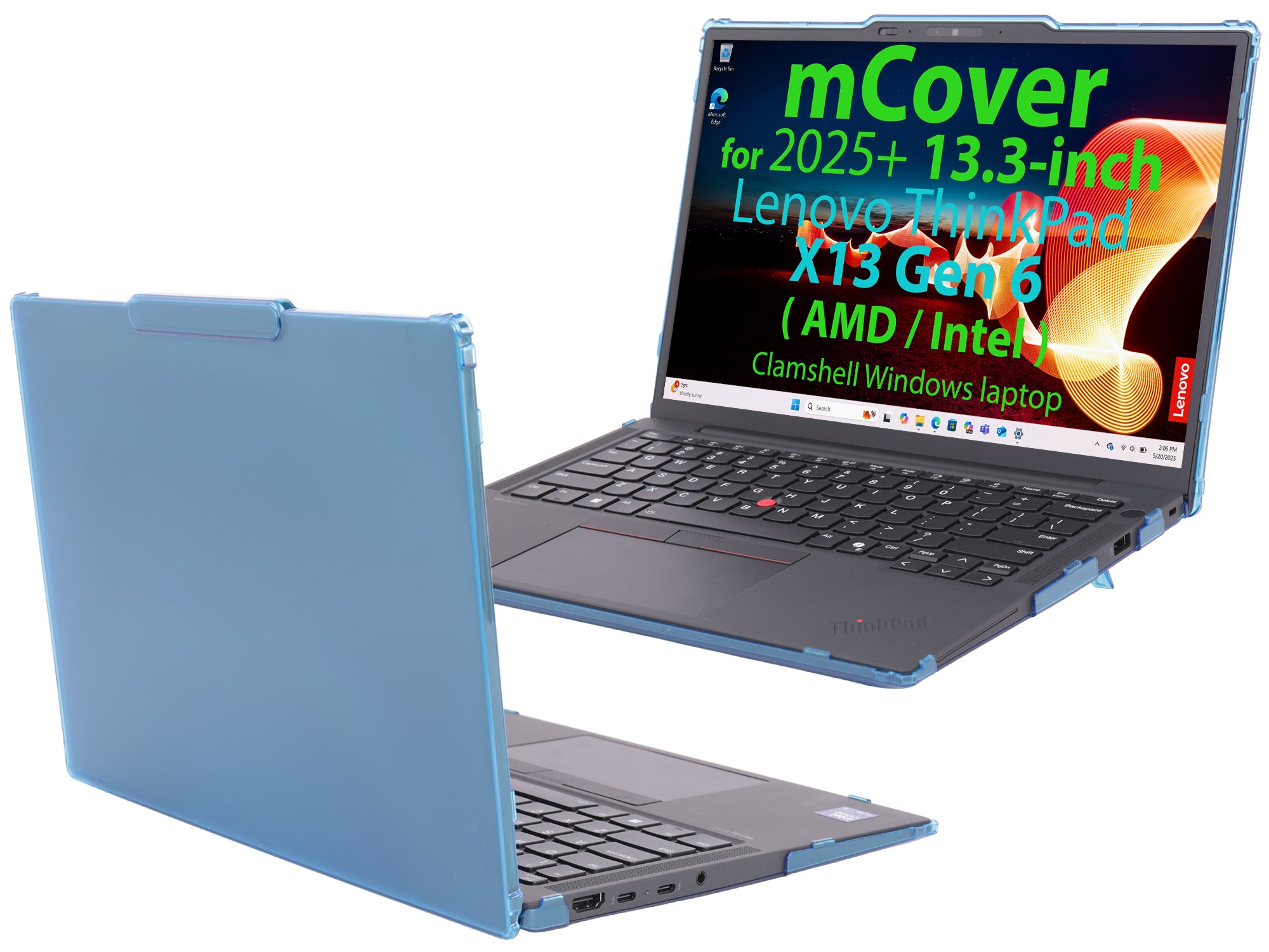 mCover case ONLY Compatible for 2025+ 13.3" Lenovo ThinkPad X13 Gen 6 Series Clamshell (with 180° Hinge) Windows Notebook PC(NOT Fitting Any Other Models)