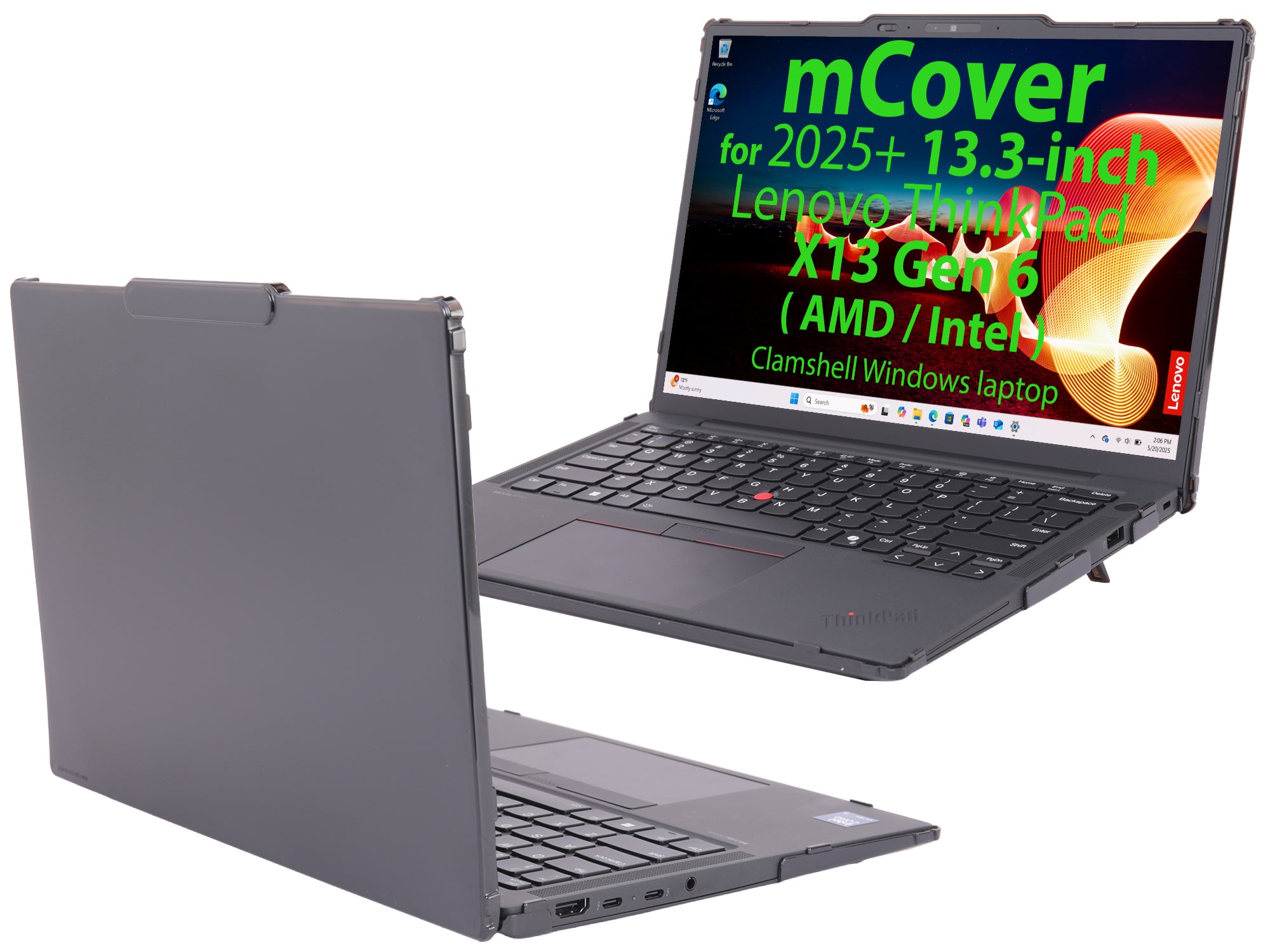 mCover case ONLY Compatible for 2025+ 13.3" Lenovo ThinkPad X13 Gen 6 Series Clamshell (with 180° Hinge) Windows Notebook PC(NOT Fitting Any Other Models)