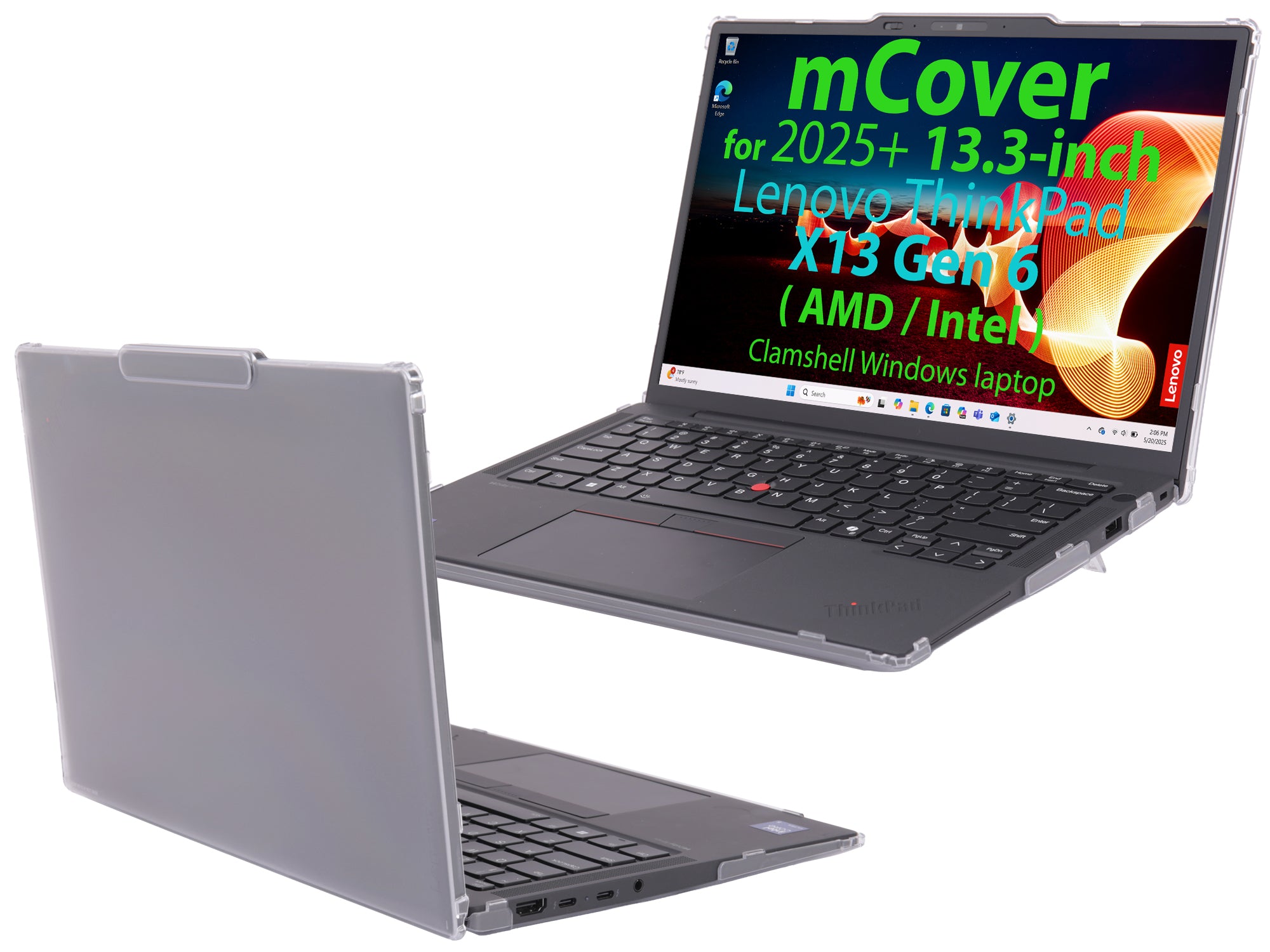 mCover case ONLY Compatible for 2025+ 13.3" Lenovo ThinkPad X13 Gen 6 Series Clamshell (with 180° Hinge) Windows Notebook PC(NOT Fitting Any Other Models)
