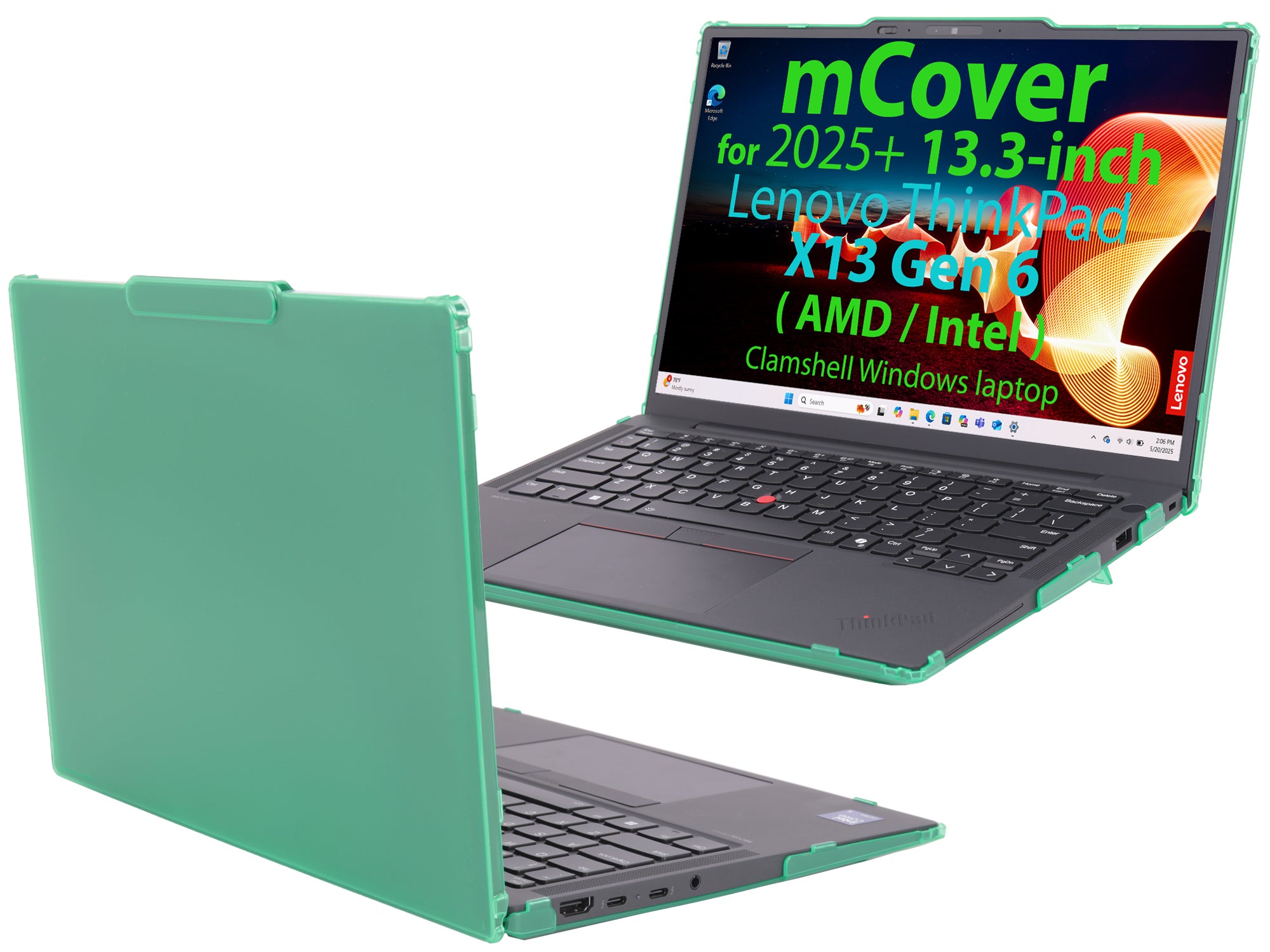 mCover case ONLY Compatible for 2025+ 13.3" Lenovo ThinkPad X13 Gen 6 Series Clamshell (with 180° Hinge) Windows Notebook PC(NOT Fitting Any Other Models)