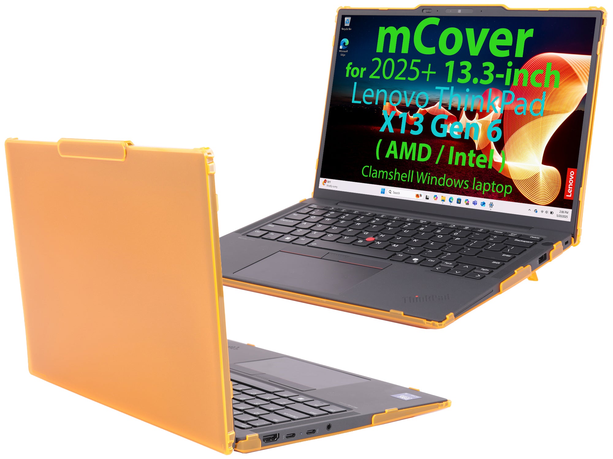 mCover case ONLY Compatible for 2025+ 13.3" Lenovo ThinkPad X13 Gen 6 Series Clamshell (with 180° Hinge) Windows Notebook PC(NOT Fitting Any Other Models)