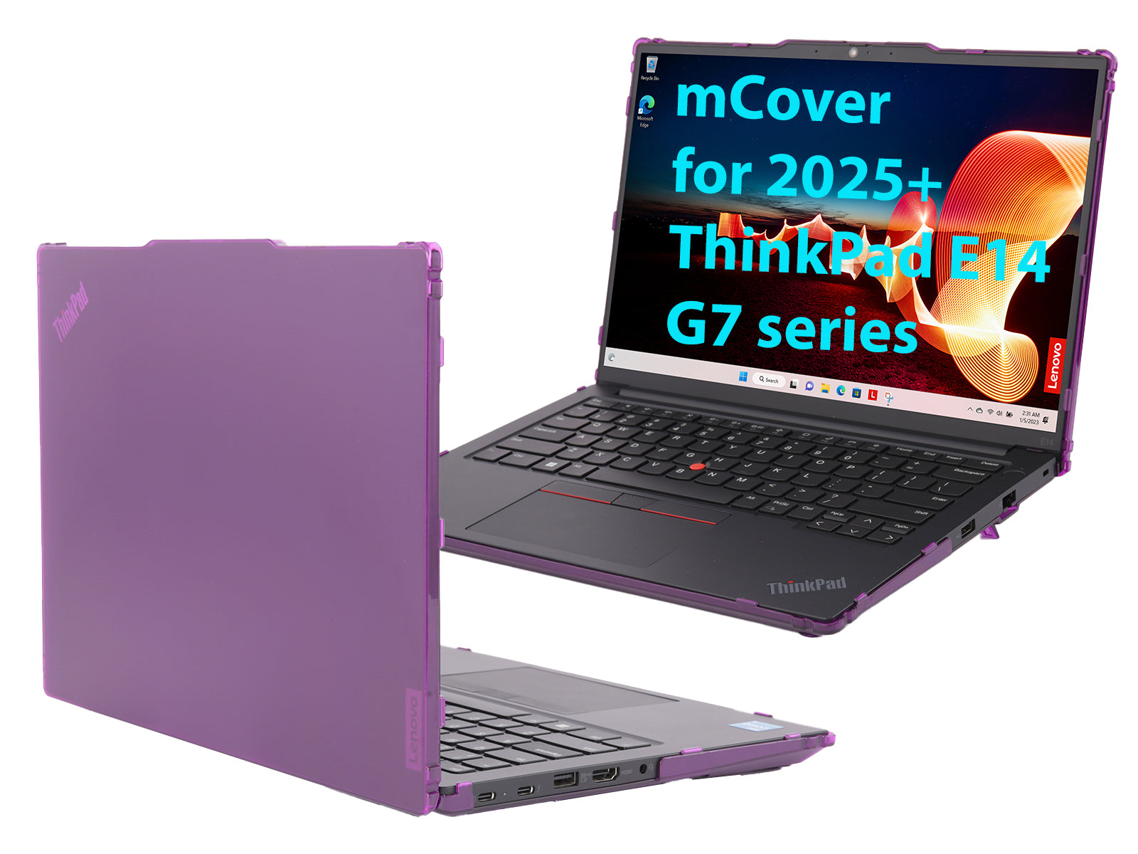 mCover Hard Case ONLY Compatible for 2025-2027 14" Lenovo ThinkPad E14 Gen 7 Windows Notebook PC (with 180° Hinge, NOT Fitting Any Other Lenovo Models)