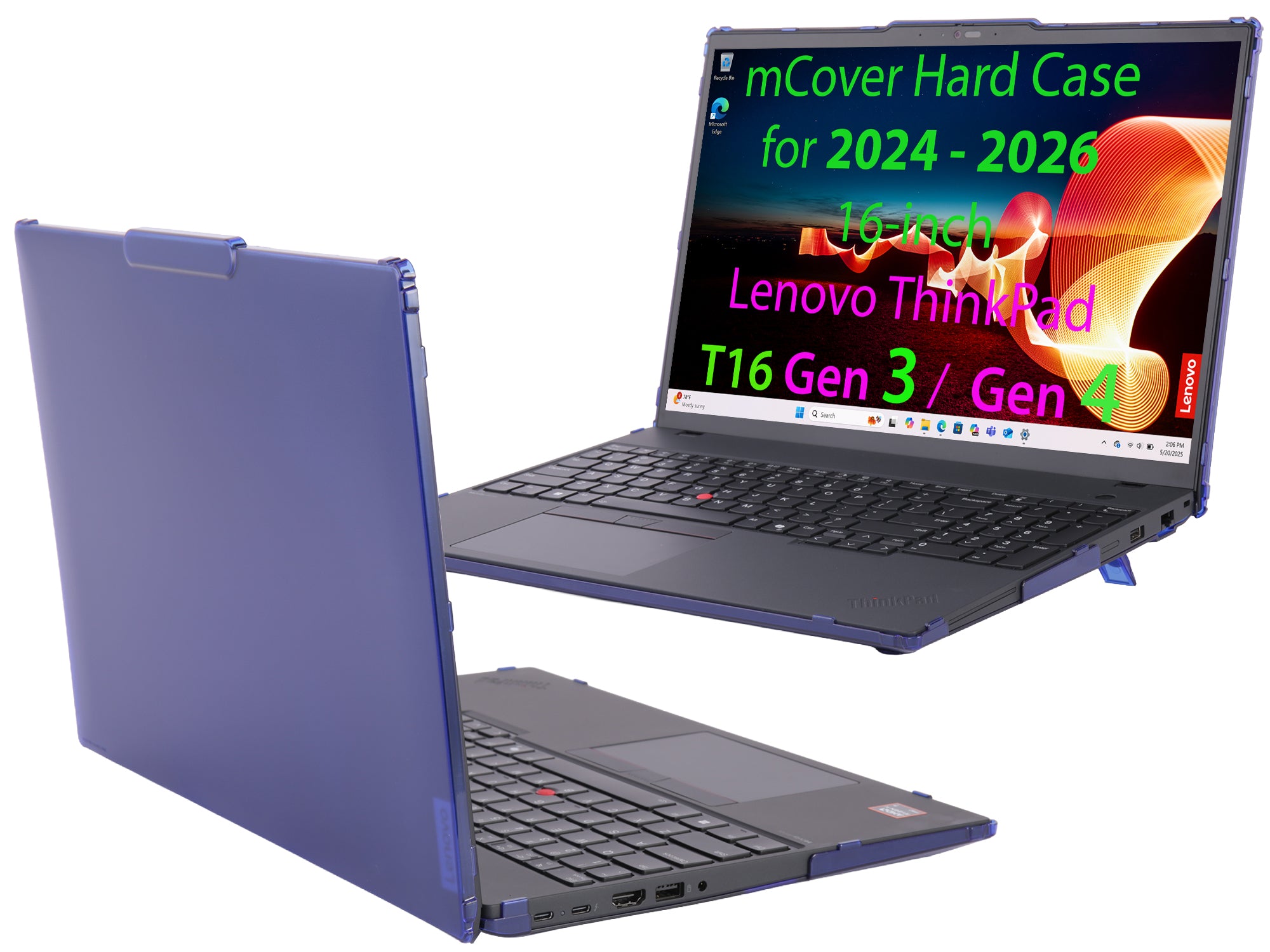 mCover case ONLY Compatible for 2024-2026 16" Lenovo ThinkPad T16 Gen 3 / Gen 4 Series Windows Notebook Computers (NOT Fitting Any Other Lenovo Models)