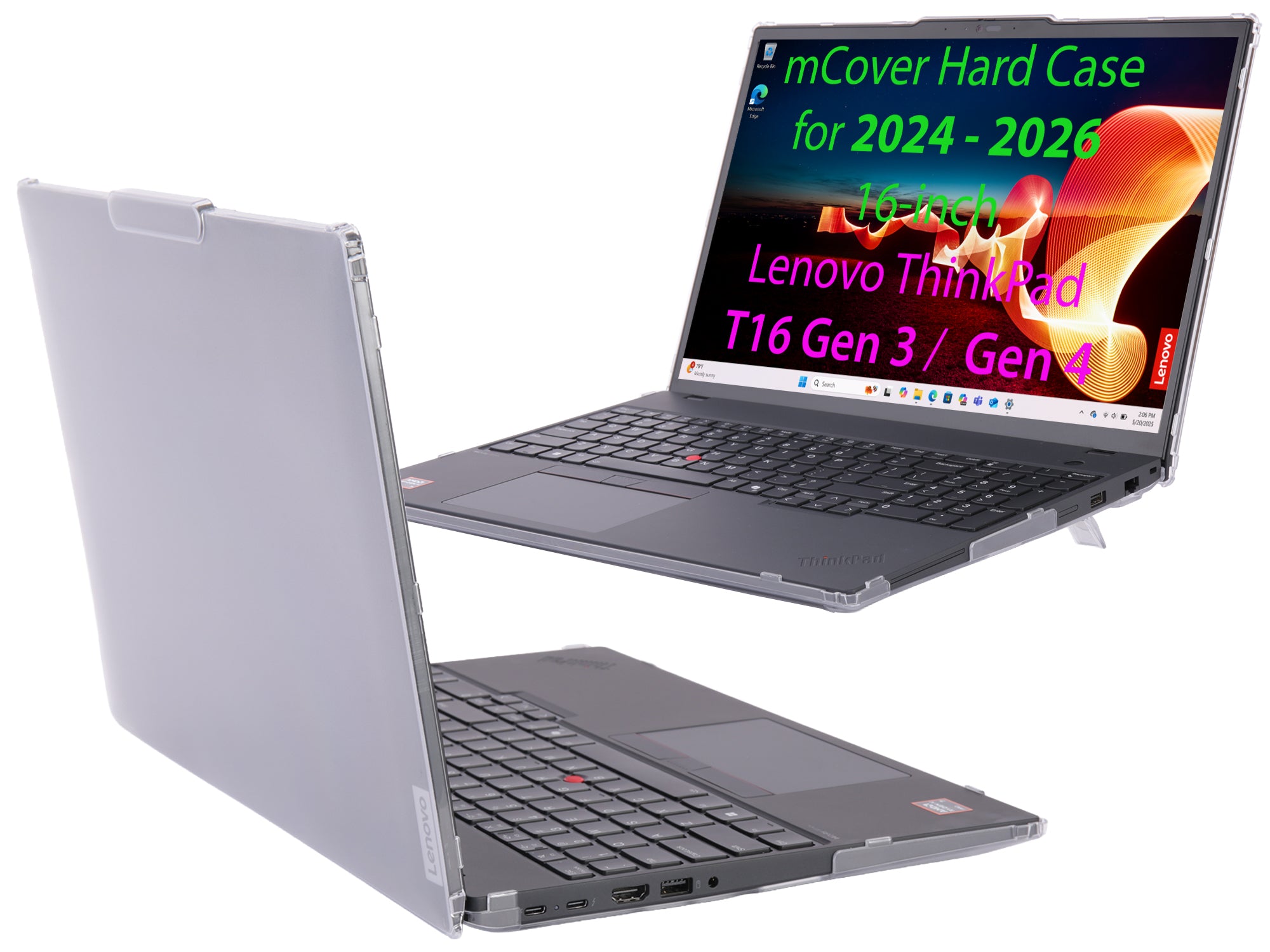 mCover case ONLY Compatible for 2024-2026 16" Lenovo ThinkPad T16 Gen 3 / Gen 4 Series Windows Notebook Computers (NOT Fitting Any Other Lenovo Models)