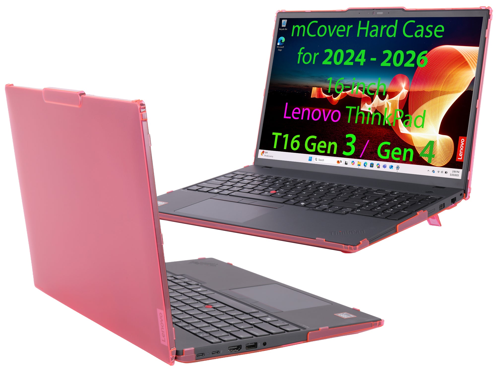 mCover case ONLY Compatible for 2024-2026 16" Lenovo ThinkPad T16 Gen 3 / Gen 4 Series Windows Notebook Computers (NOT Fitting Any Other Lenovo Models)