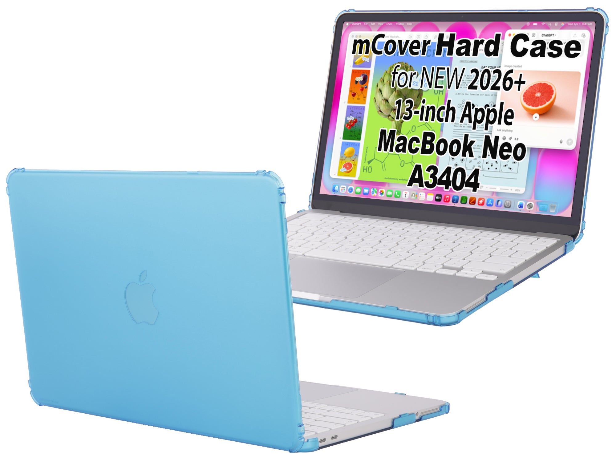 mCover Case ONLY Compatible with 2026 or Newer 13” MacBook Neo Laptop Computer (Model A3404, with Apple A18 Pro Chip, 13" LED-Backlit Display)