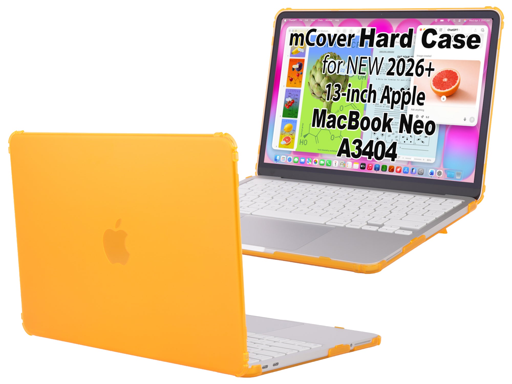 mCover Case ONLY Compatible with 2026 or Newer 13” MacBook Neo Laptop Computer (Model A3404, with Apple A18 Pro Chip, 13" LED-Backlit Display)