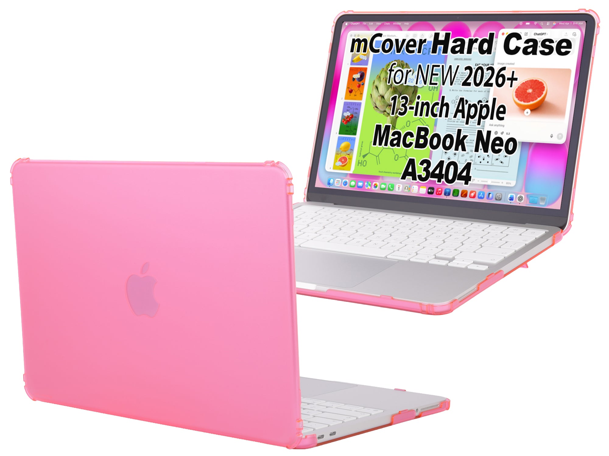 mCover Case ONLY Compatible with 2026 or Newer 13” MacBook Neo Laptop Computer (Model A3404, with Apple A18 Pro Chip, 13" LED-Backlit Display)