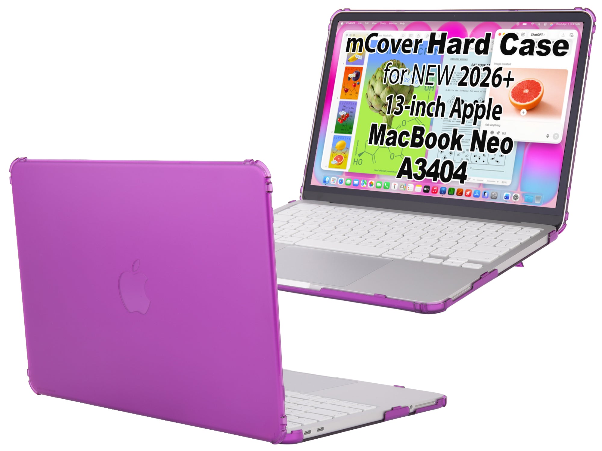 mCover Case ONLY Compatible with 2026 or Newer 13” MacBook Neo Laptop Computer (Model A3404, with Apple A18 Pro Chip, 13" LED-Backlit Display)