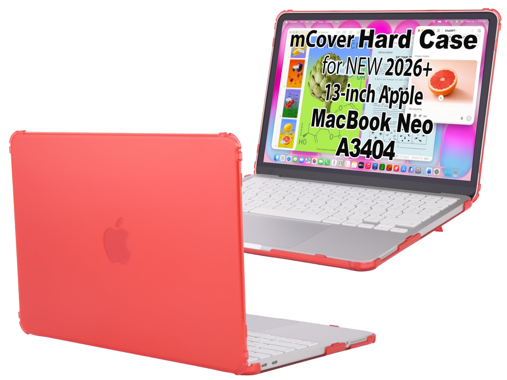 mCover Case ONLY Compatible with 2026 or Newer 13” MacBook Neo Laptop Computer (Model A3404, with Apple A18 Pro Chip, 13" LED-Backlit Display)