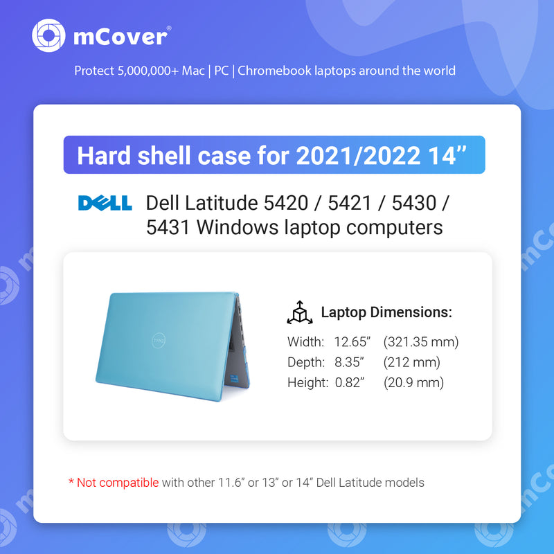 mCover Case Compatible for 2021～2022 14" Dell Latitude 5420 5430 Windows Notebook Computer Only (NOT Fitting Any Other Dell Models)
