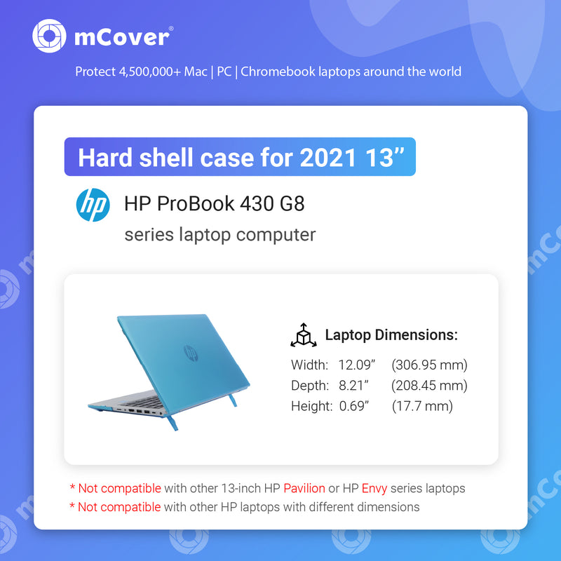 mCover Hard Shell Case Compatible with 2021 13" HP ProBook 430 G8 Series ( NOT Compatible with Other HP ProBoook, Pavilion or Envy Series ) Notebook PC ( HP-ProBook-430-G8