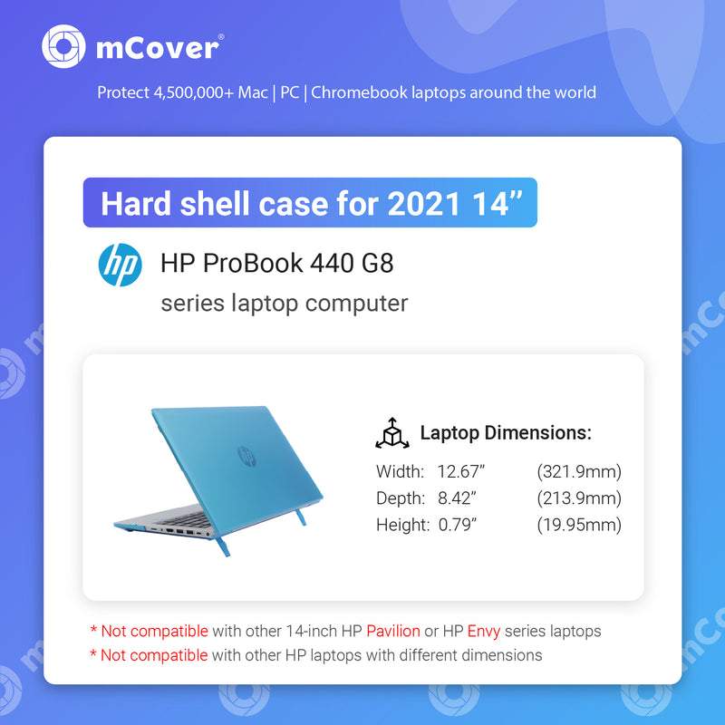 mCover Hard Shell Case Compatible with 2021 14" HP ProBook 440 G8 Series ( NOT Compatible with Other HP ProBoook, Pavilion or Envy Series ) Notebook PC ( HP-ProBook-440-G8