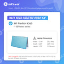mCover Hard Shell Case ONLY Compatible for 2021 / 2022 14" HP Pavilion x360 14-DYxxxx Series (NOT Compatible with Other HP Pavilion Series) Convertible laptops - HP-PAV-x360-14-DY0000