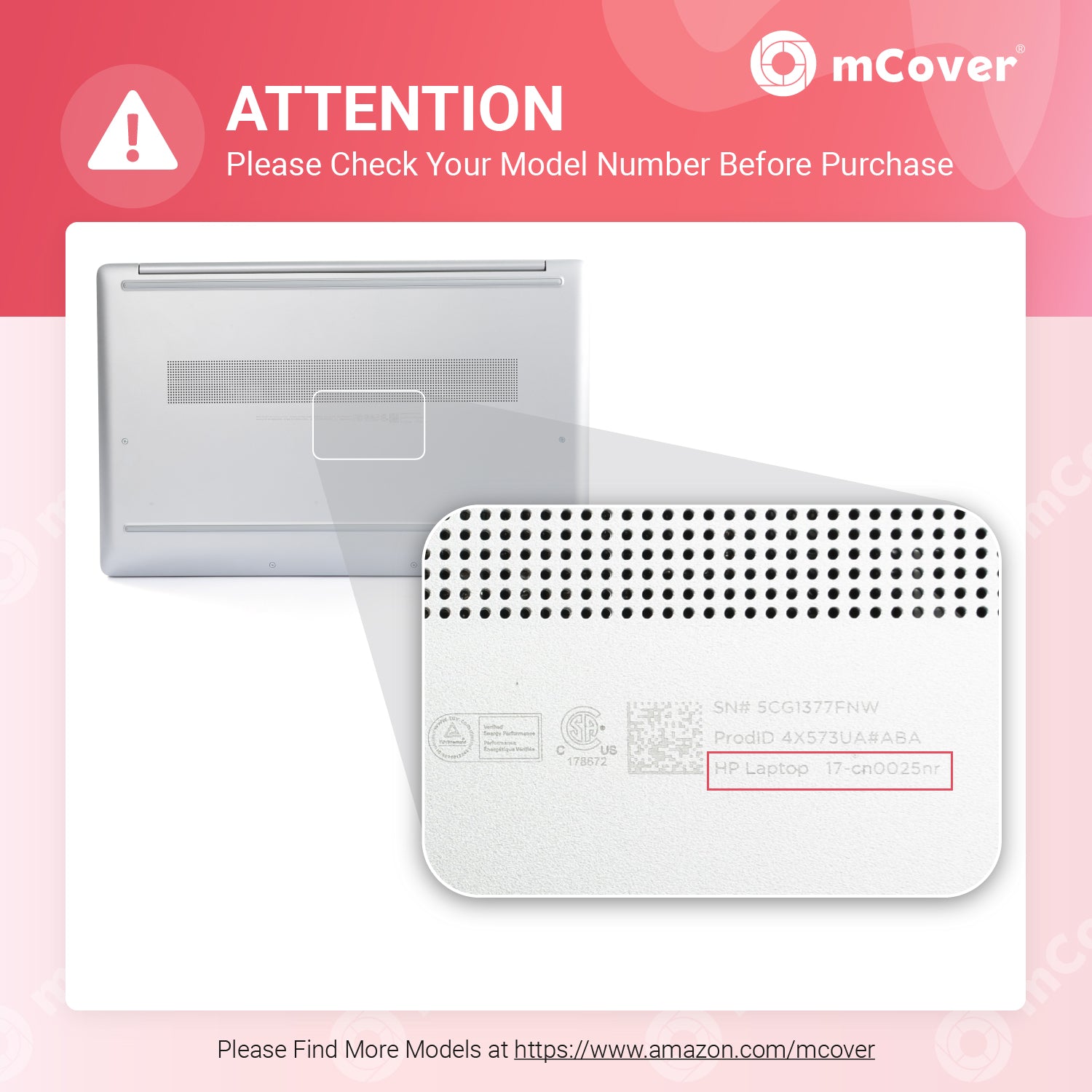 mCover Case ONLY Compatible for 2021-2025 17.3" HP Laptop 17-CNxxxx Series (No DVD Drive) Windows Laptop Computer (NOT Fitting Other Models, Including 17" Envy Series)