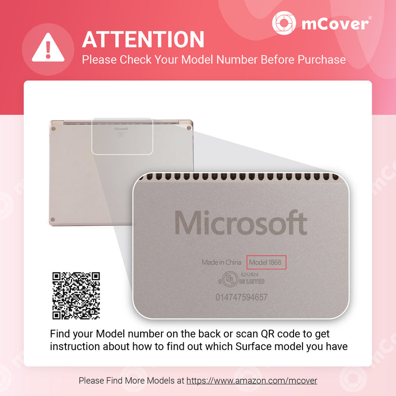 mCover ExP Hybrid Shell Case for 13.5-inch Microsoft Surface Laptop 4 / 3 / 2 / 1 Computer with Metal Keyboard ( NOT Compatible with Surface Book and Surface Tablet ) - MS-SL13-ExP-Hybrid