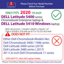 mCover Hard Shell Case for 2020 14-inch Dell Latitude 5400 Chromebook / 5410 Windows Computer (NOT Compatible with Dell C11 3181/3100/7486 2in1, 3400/3120/3180/3189/5190 Series) Dell LC5400